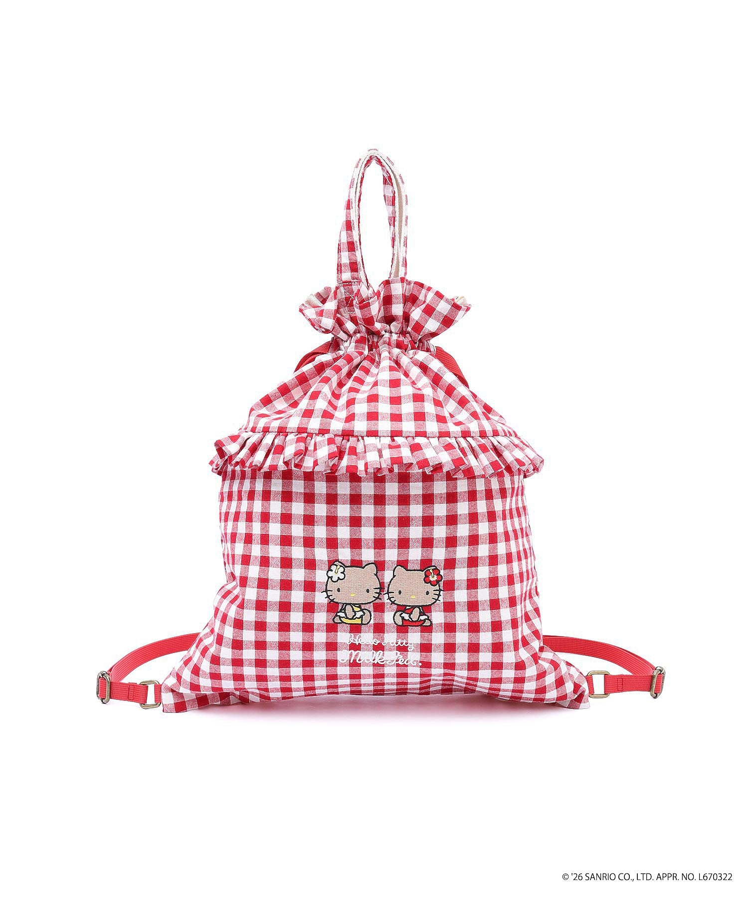 MILKFED. × HELLO KITTY SUN-KISSED F2F DRAWSTRING BAG
