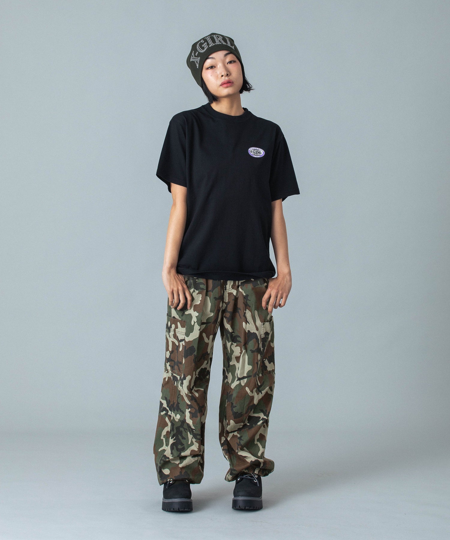 WAIST RIB EASY PANTS