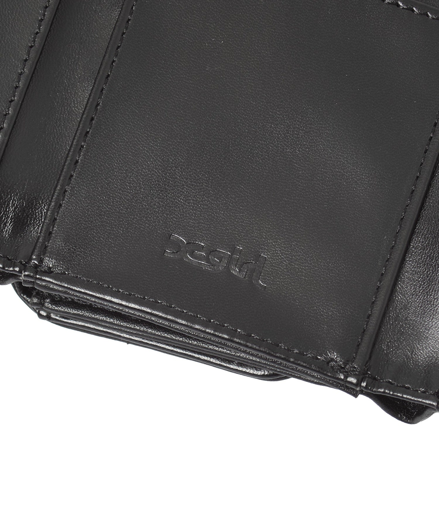 TONAL OVAL LOGO BUCKLE FAUX LEATHER MINI WALLET