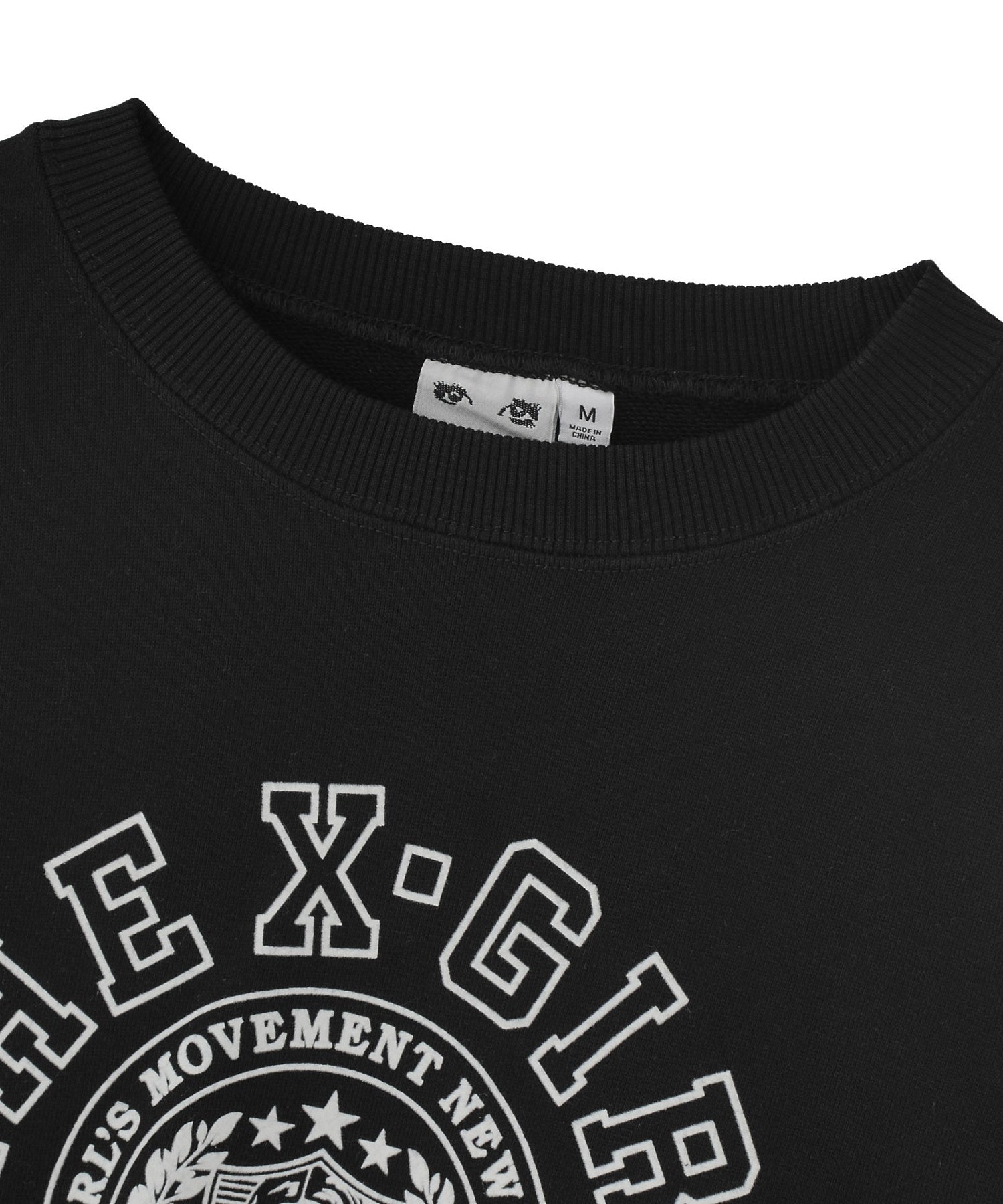 COLLEGE LOGO COMPACT SWEAT TOP