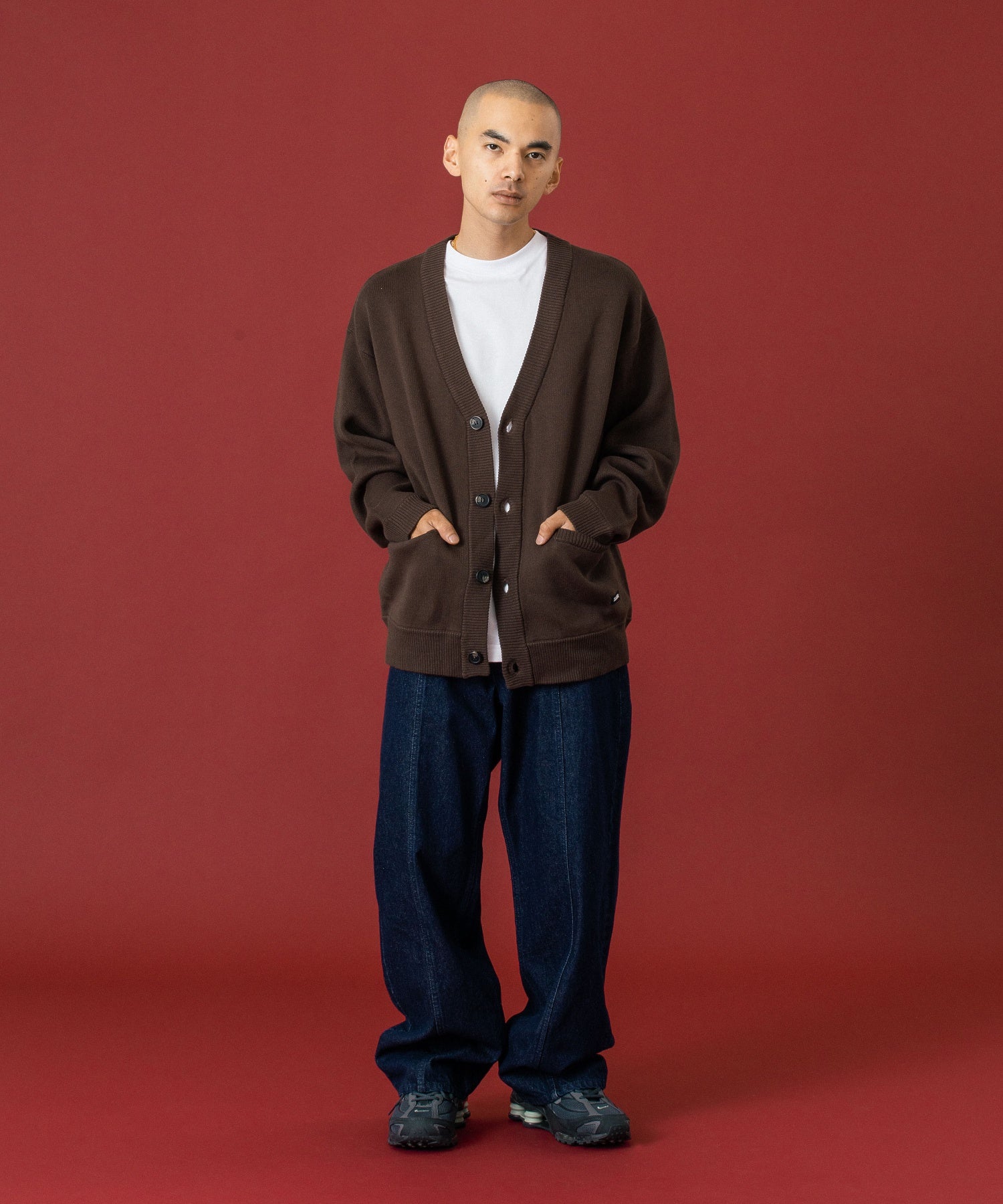 PANELED DENIM PANTS