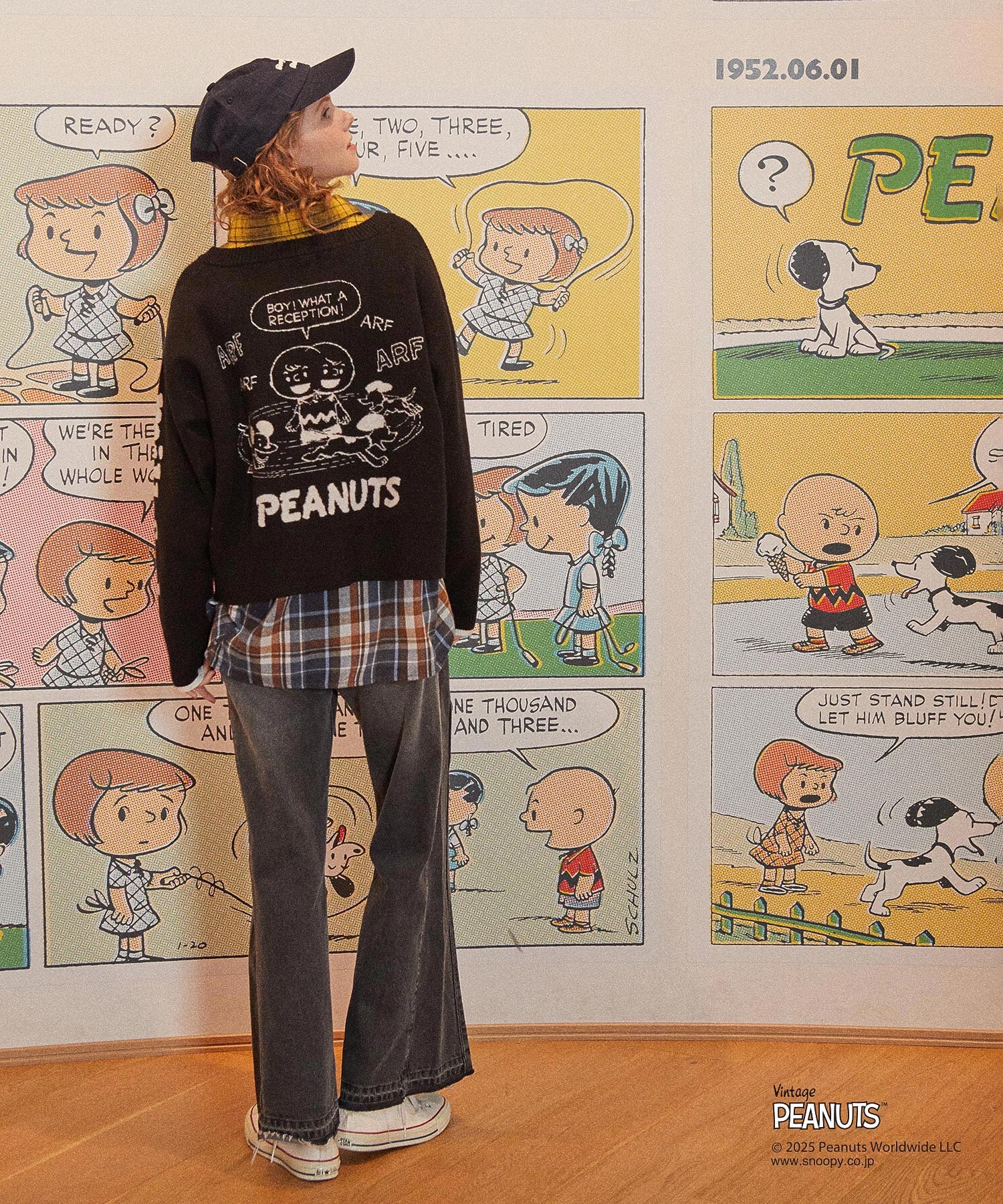 MILKFED. × PEANUTS KNIT CARDIGAN