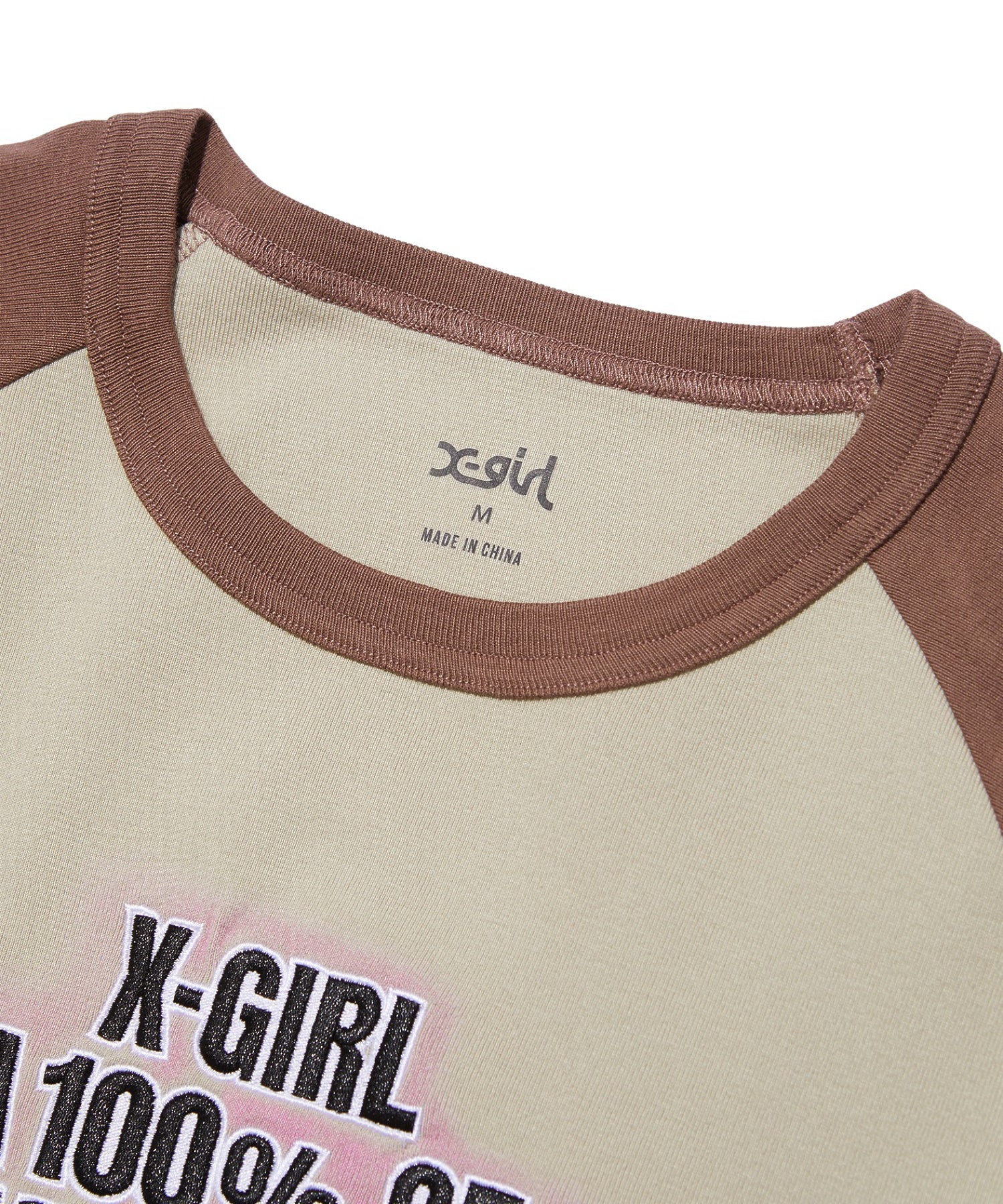 SPRAY AND EMBROIDERY LOGO RAGLAN S/S BABY TEE