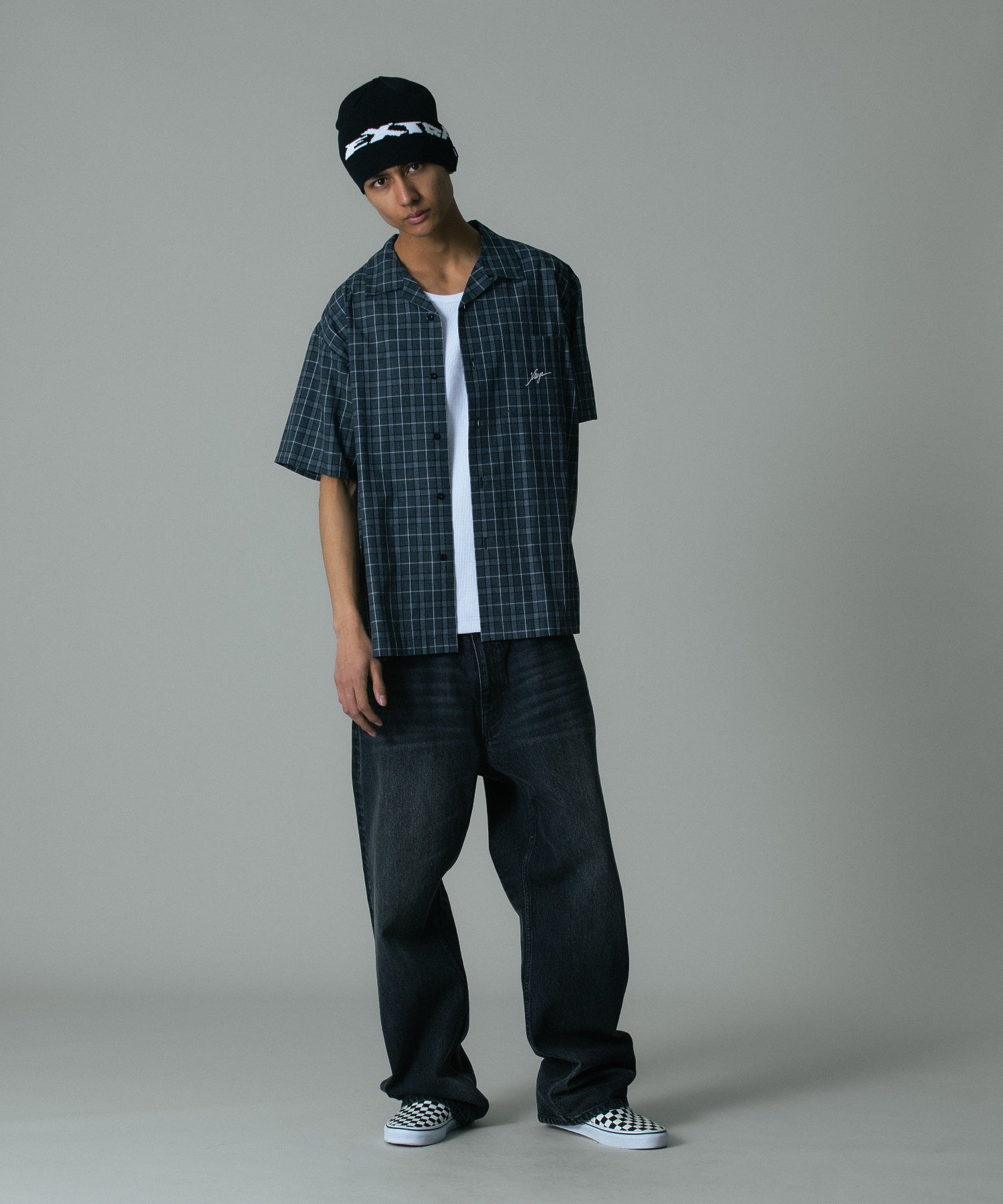 MELANGE PLAID S/S SHIRT