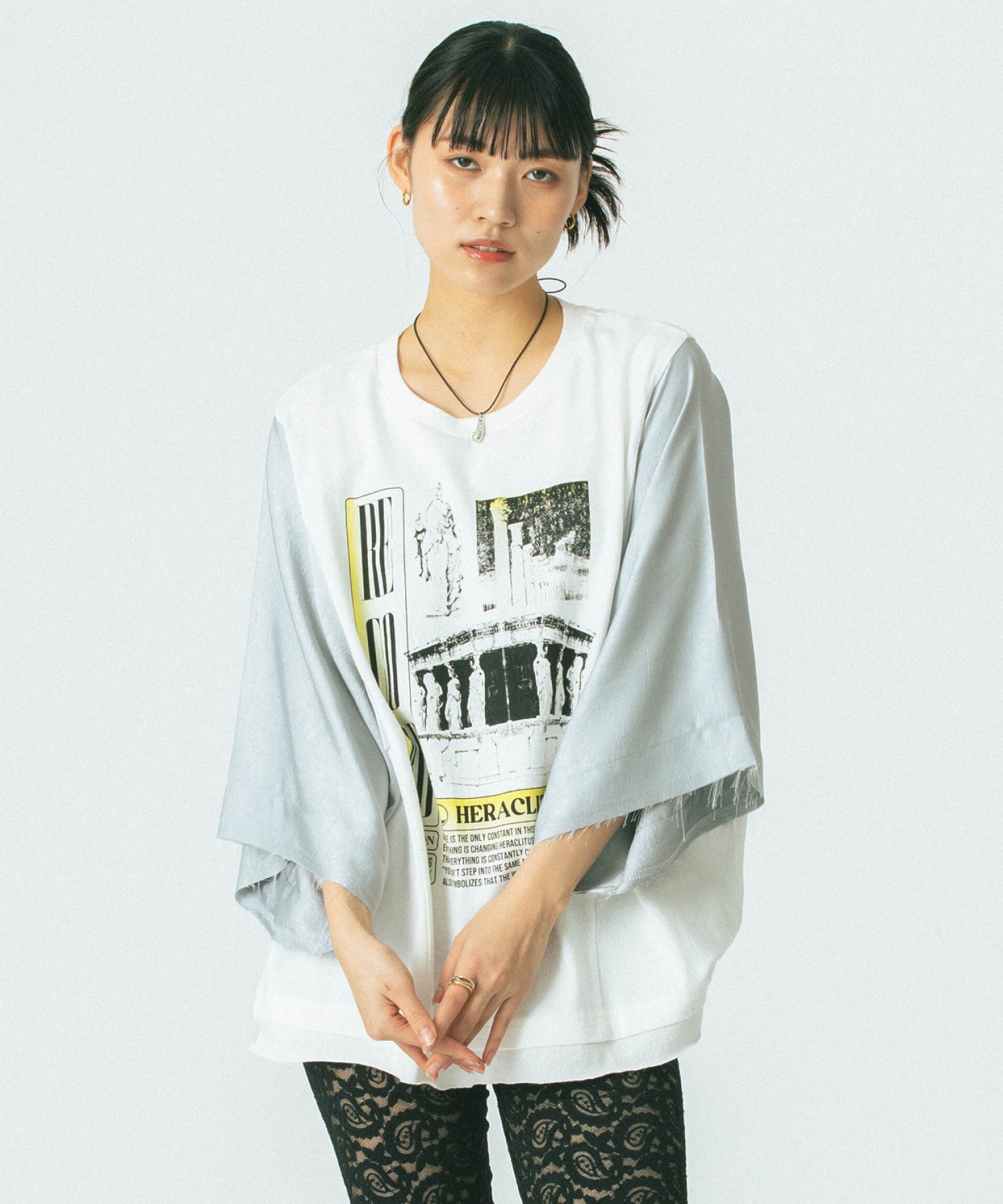 OKIRAKU×ROSEBUD/SATIN SLEEVE CUTSAW