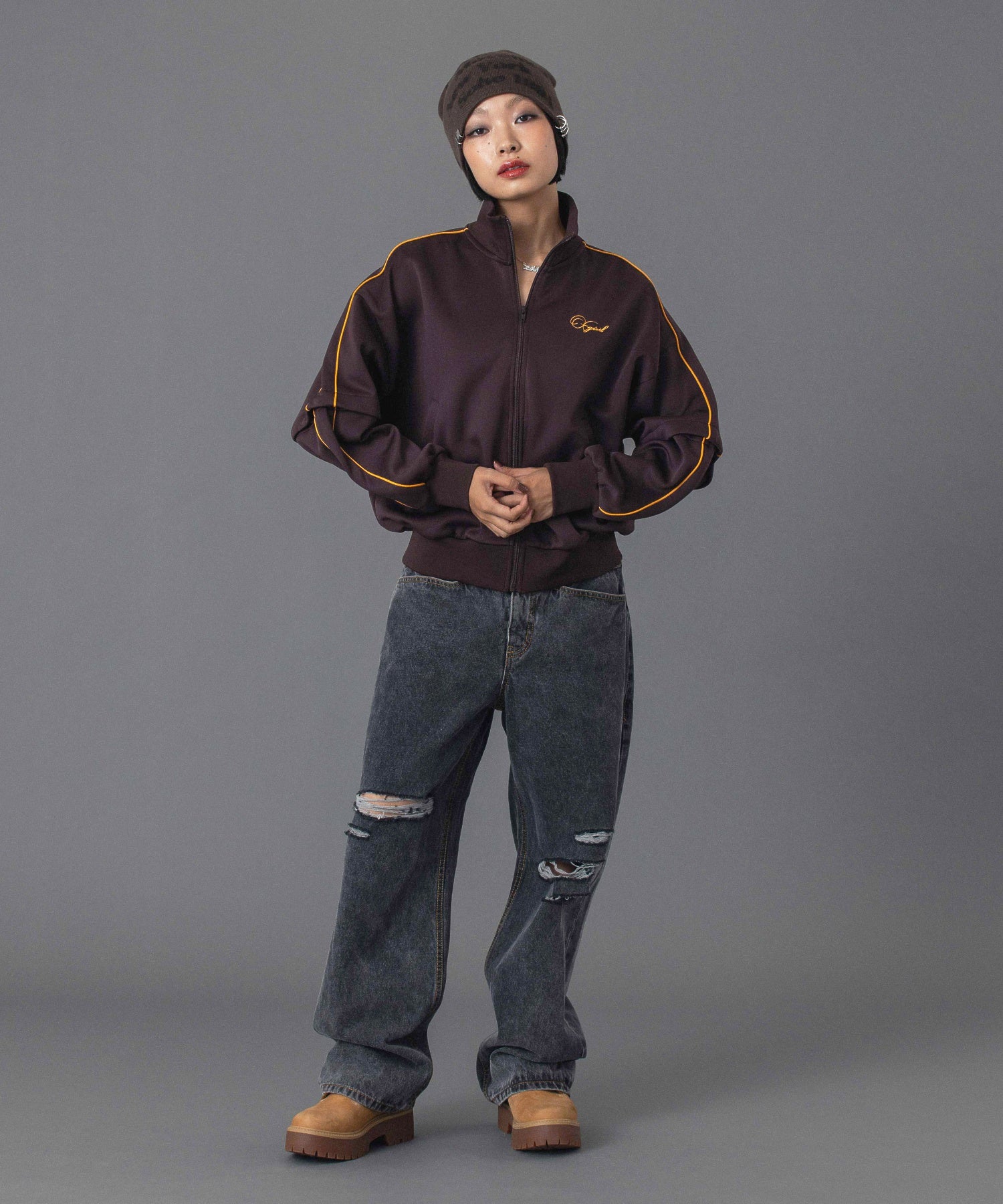 PENCIL SCRIPT LOGO 2WAY TRACK JACKET