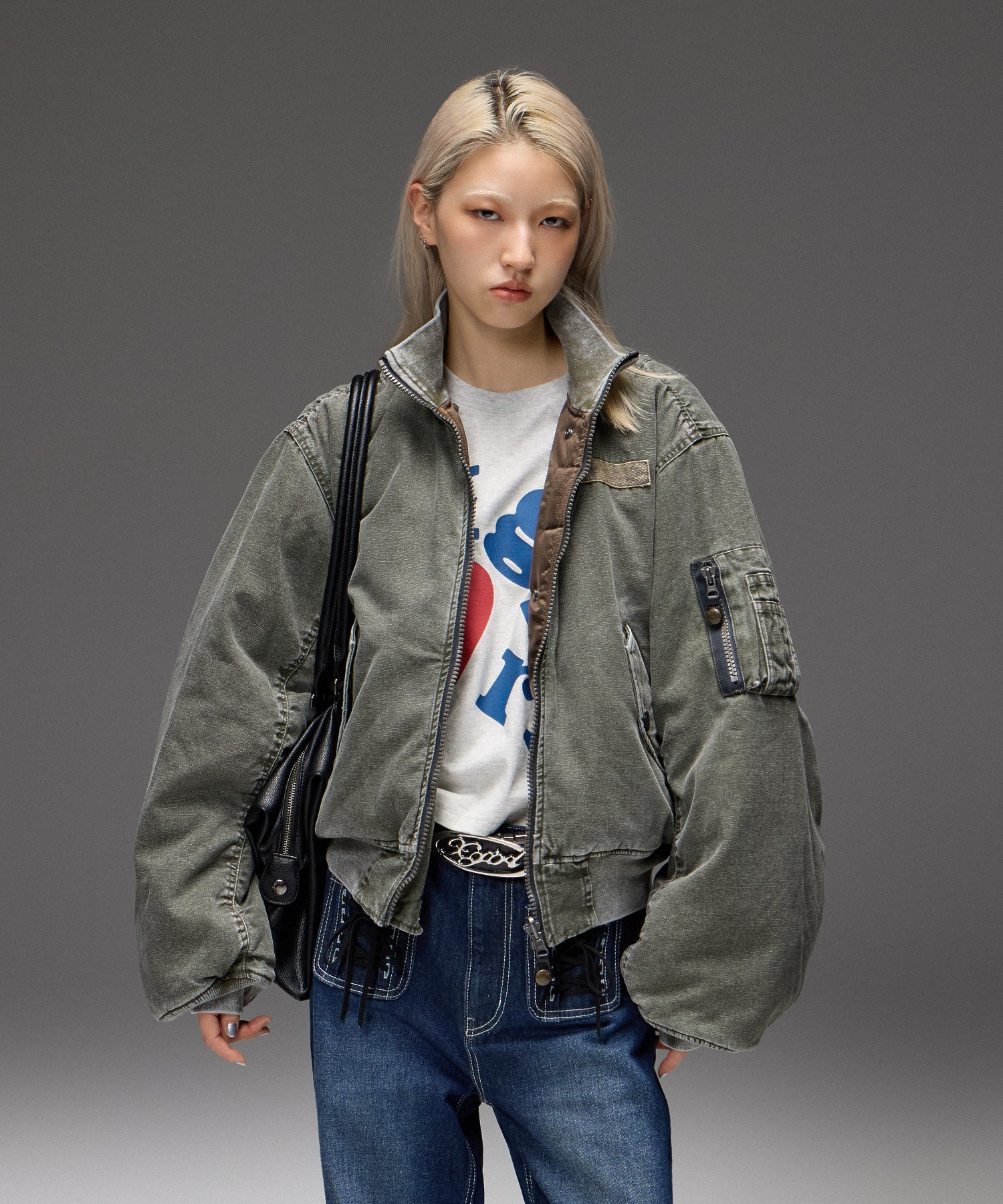 REVERSIBLE FADED MA-1 JACKET