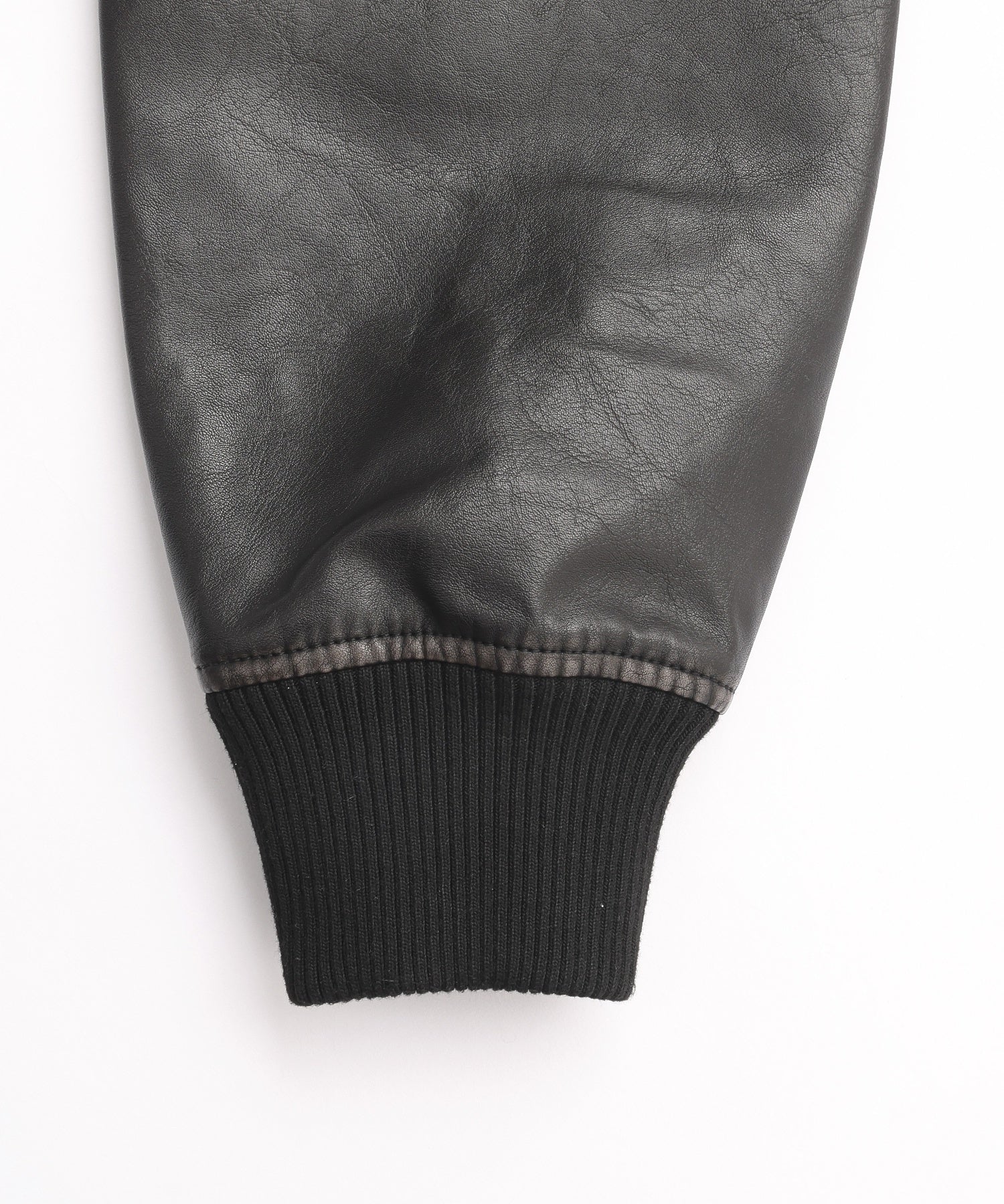 DISTRESSED FAUX LEATHER COMPACT BLOUSON