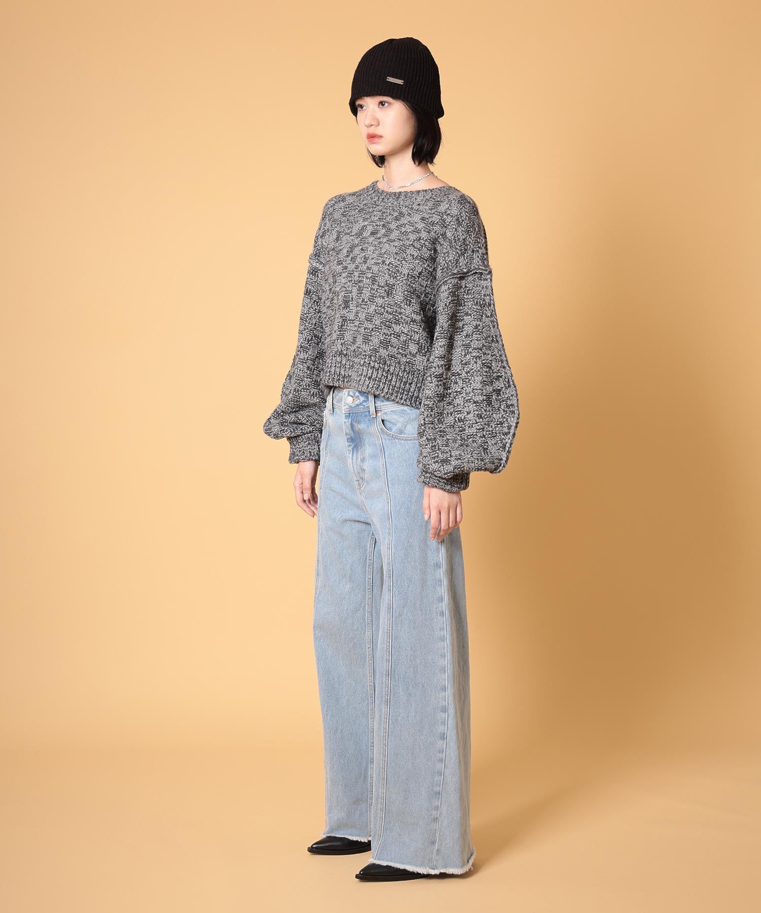 ミックスニットプルオーバー