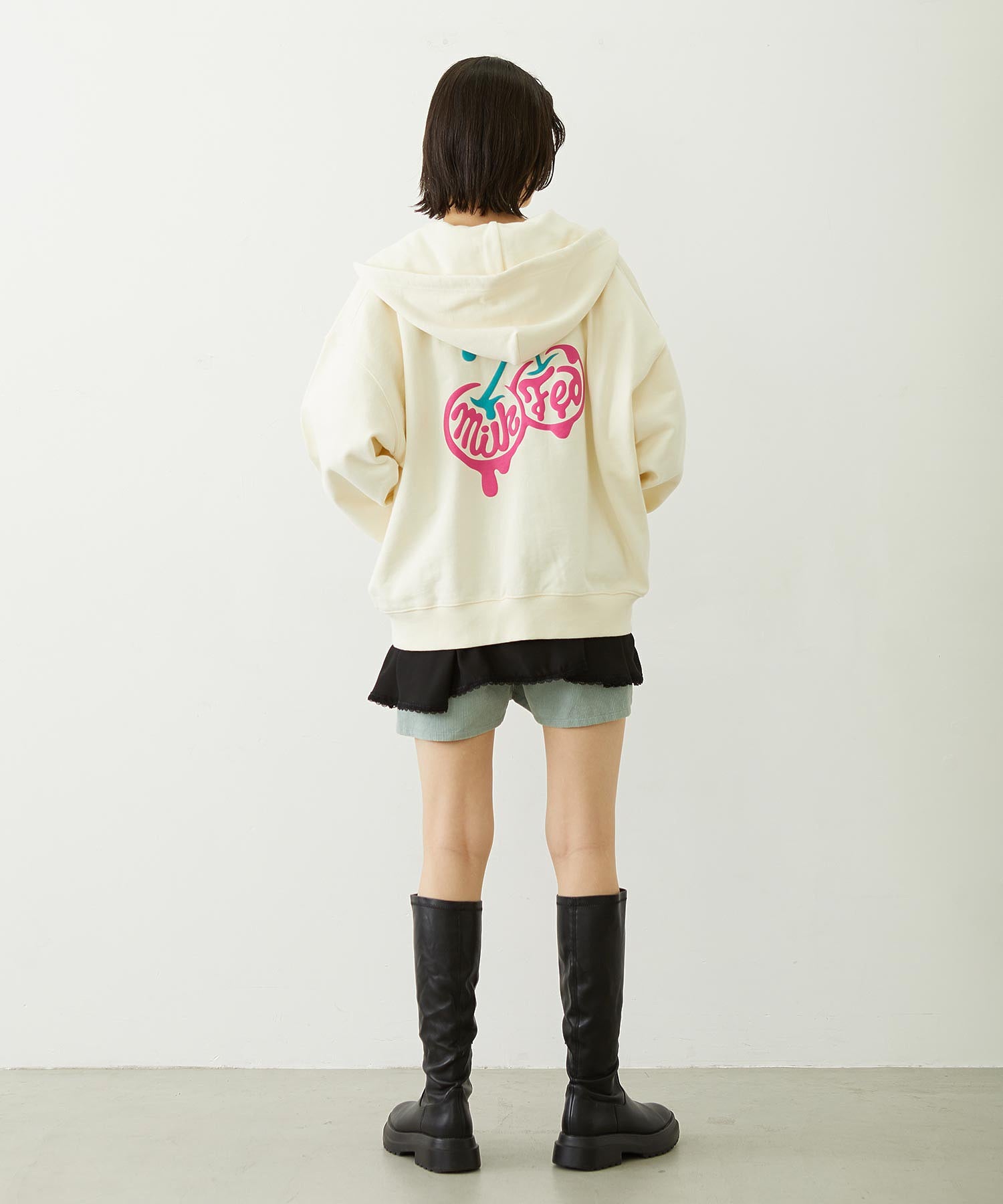 MELTY CHERRY WIDE ZIP UP HOODIE