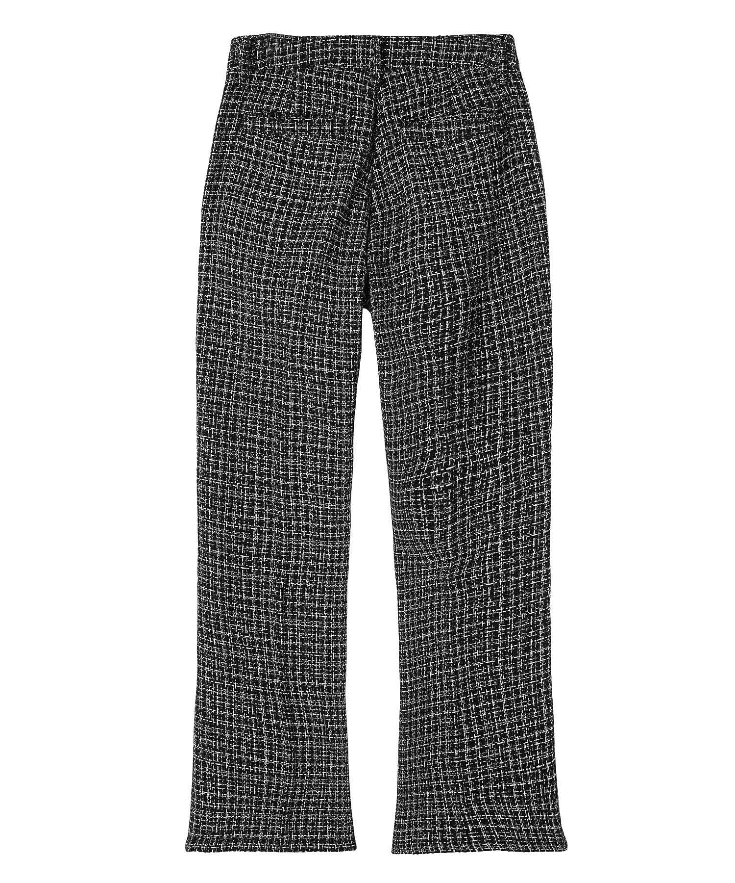 TWEED JERSEY WIDE FLARE PANTS X-girl