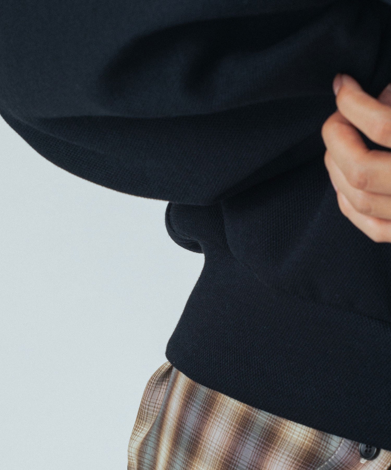 mici/VOLUME SLEEVE ZIP UP TOP