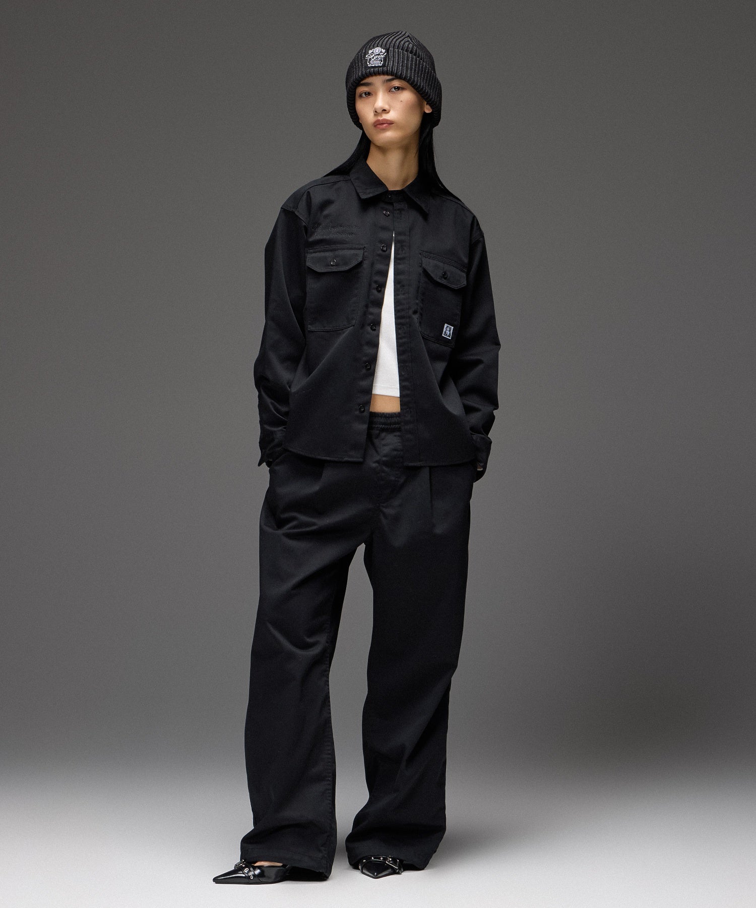 FACE LABEL WORK L/S SHIRT