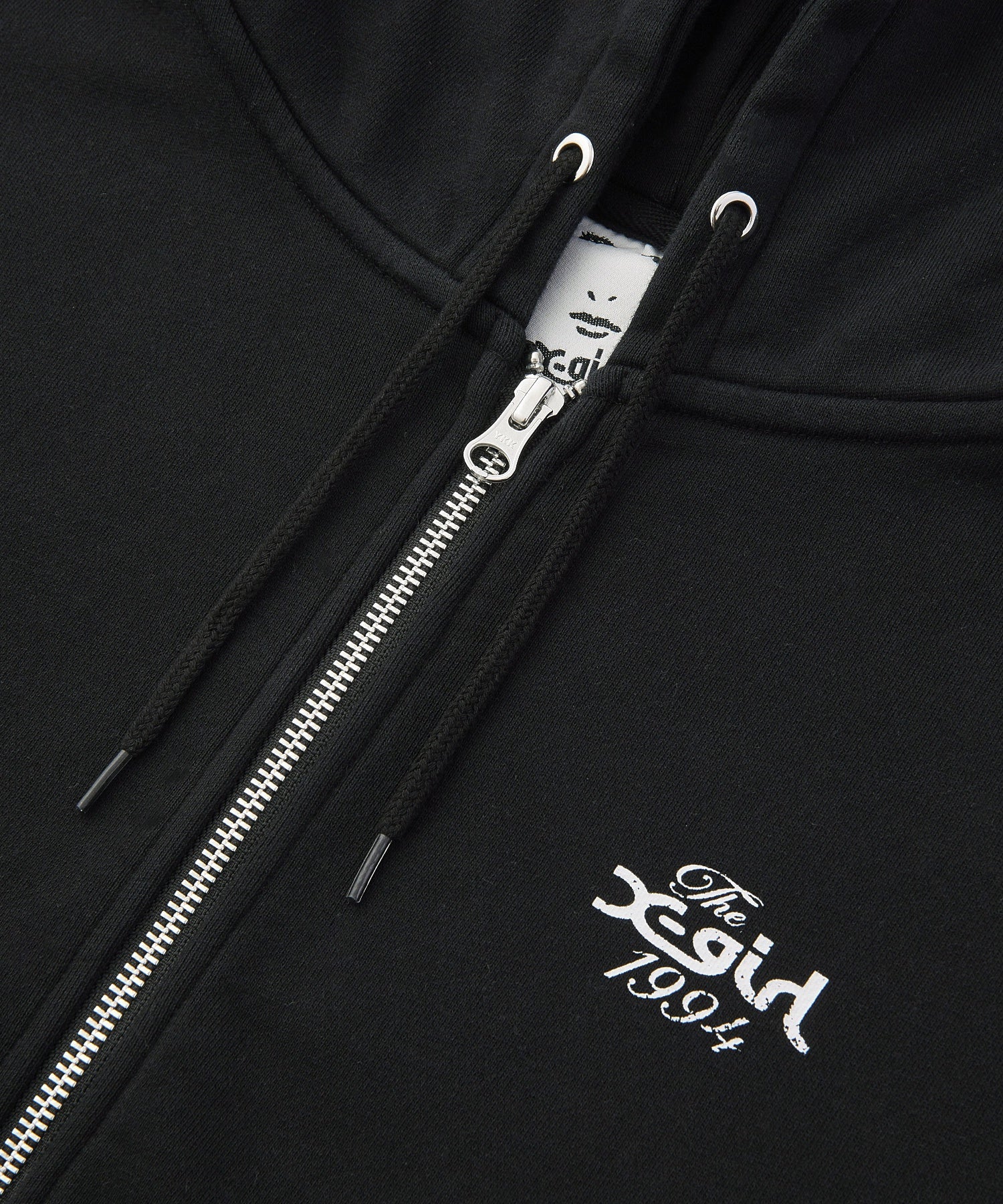 DISTRESSED CIRCLE LOGO ZIP UP SWEAT VEST