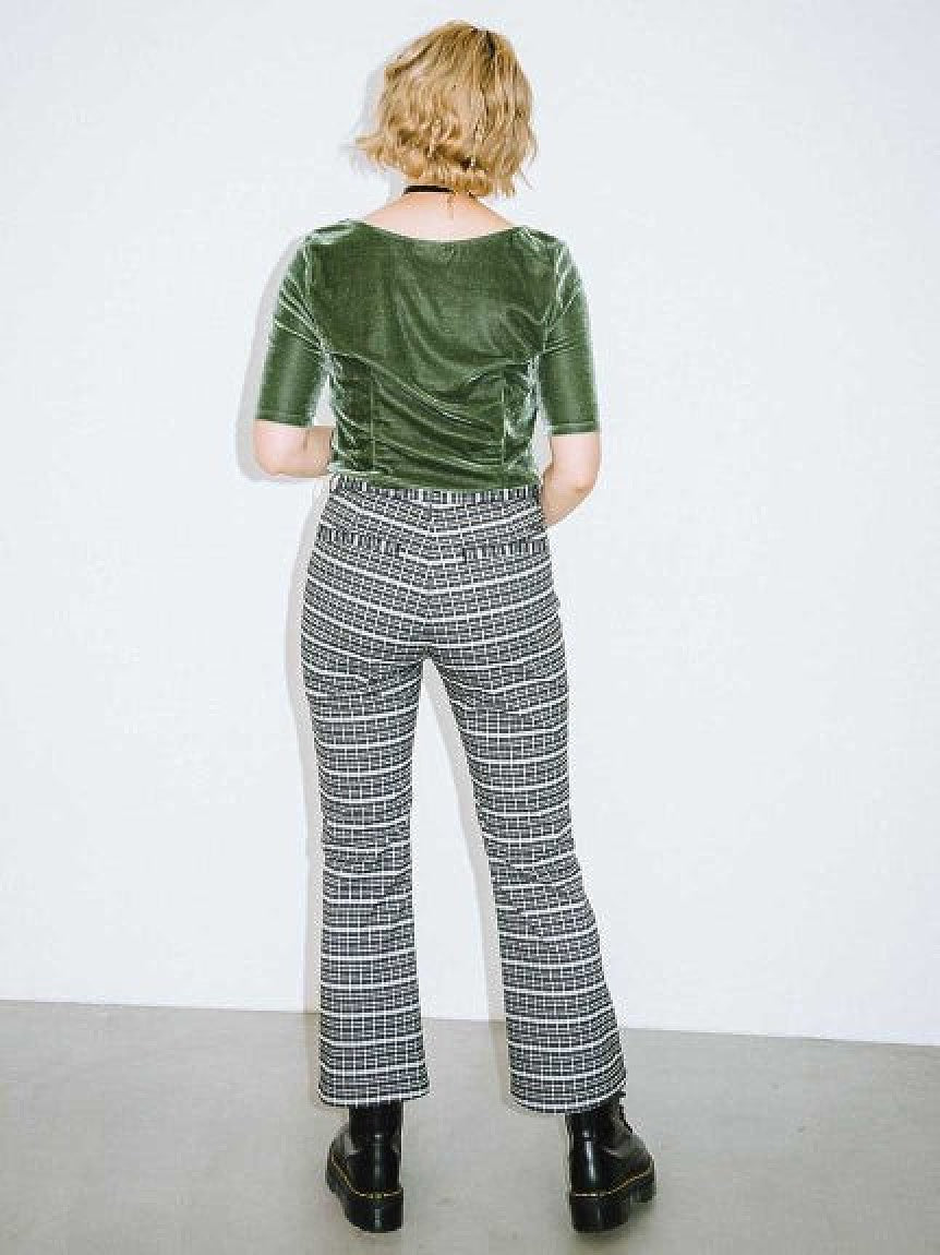 CLASSIC COLOR PLAID FLARE PANTS X-girl
