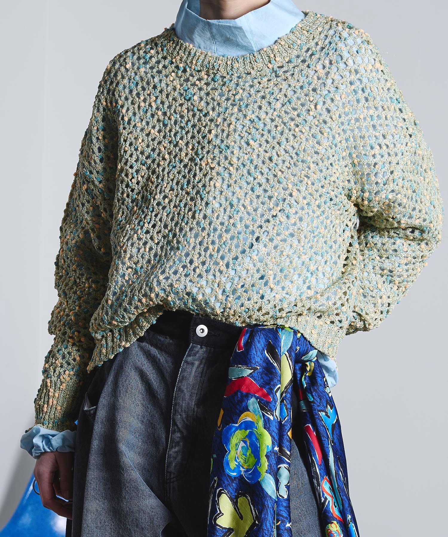 mici/MESH KNIT PULLOVER