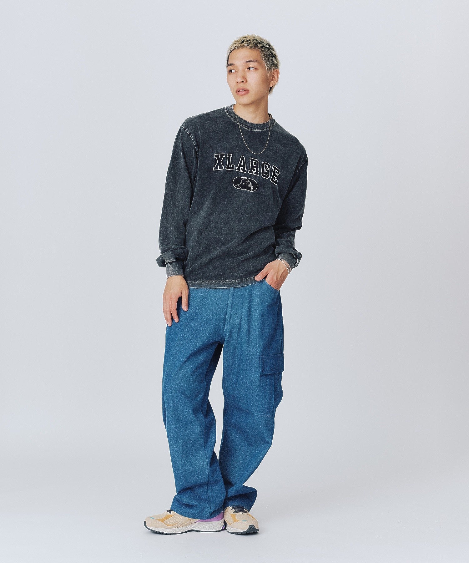 OVERDYED COLLEGE LOGO L/S TEE