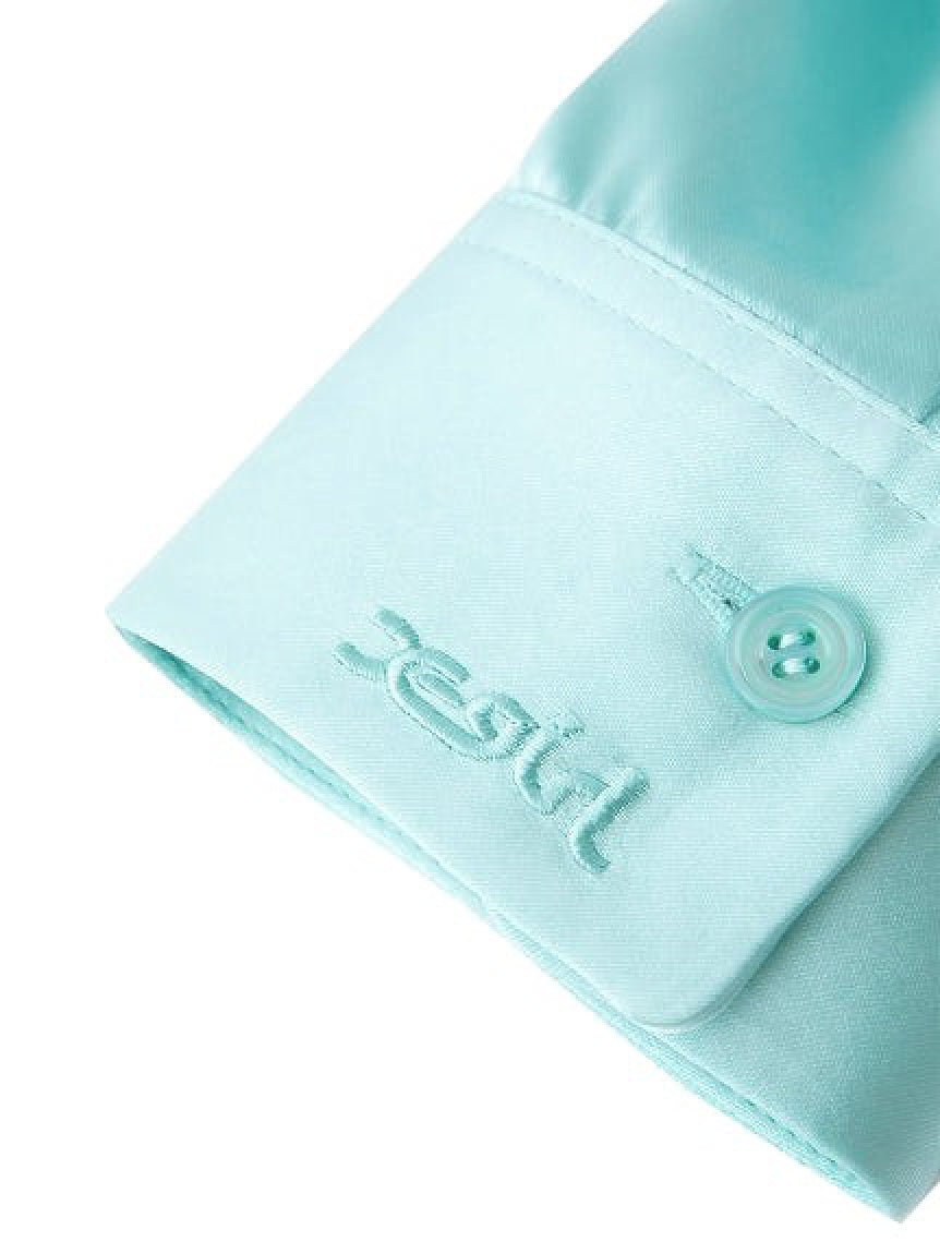 SATIN OPEN COLLAR SHIRT X-girl