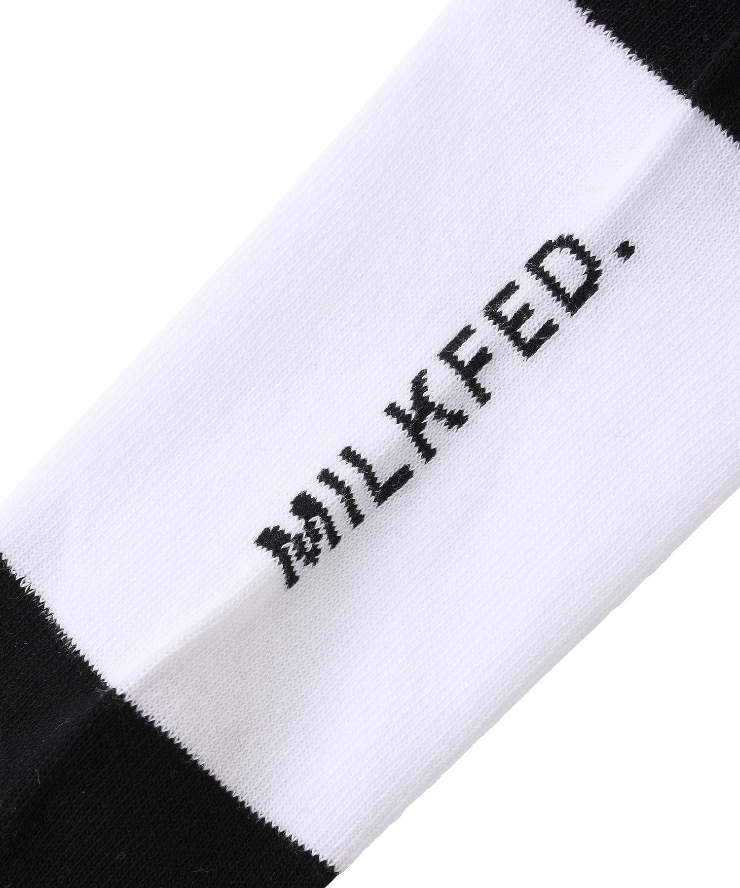 STRIPED MILKFED LOGO SOCKS