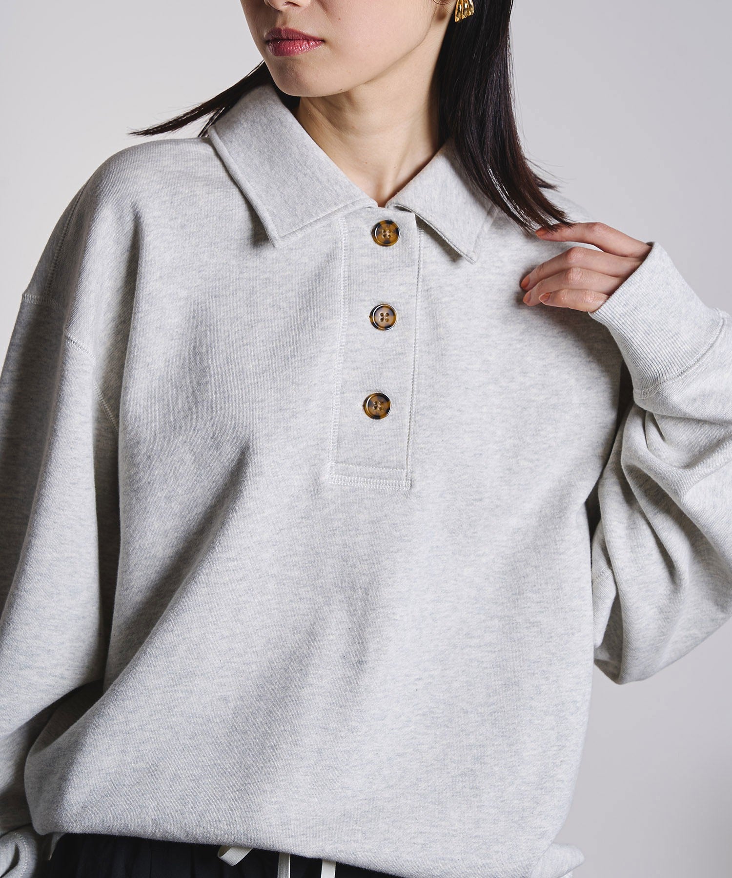 HALF BUTTON PULLOVER