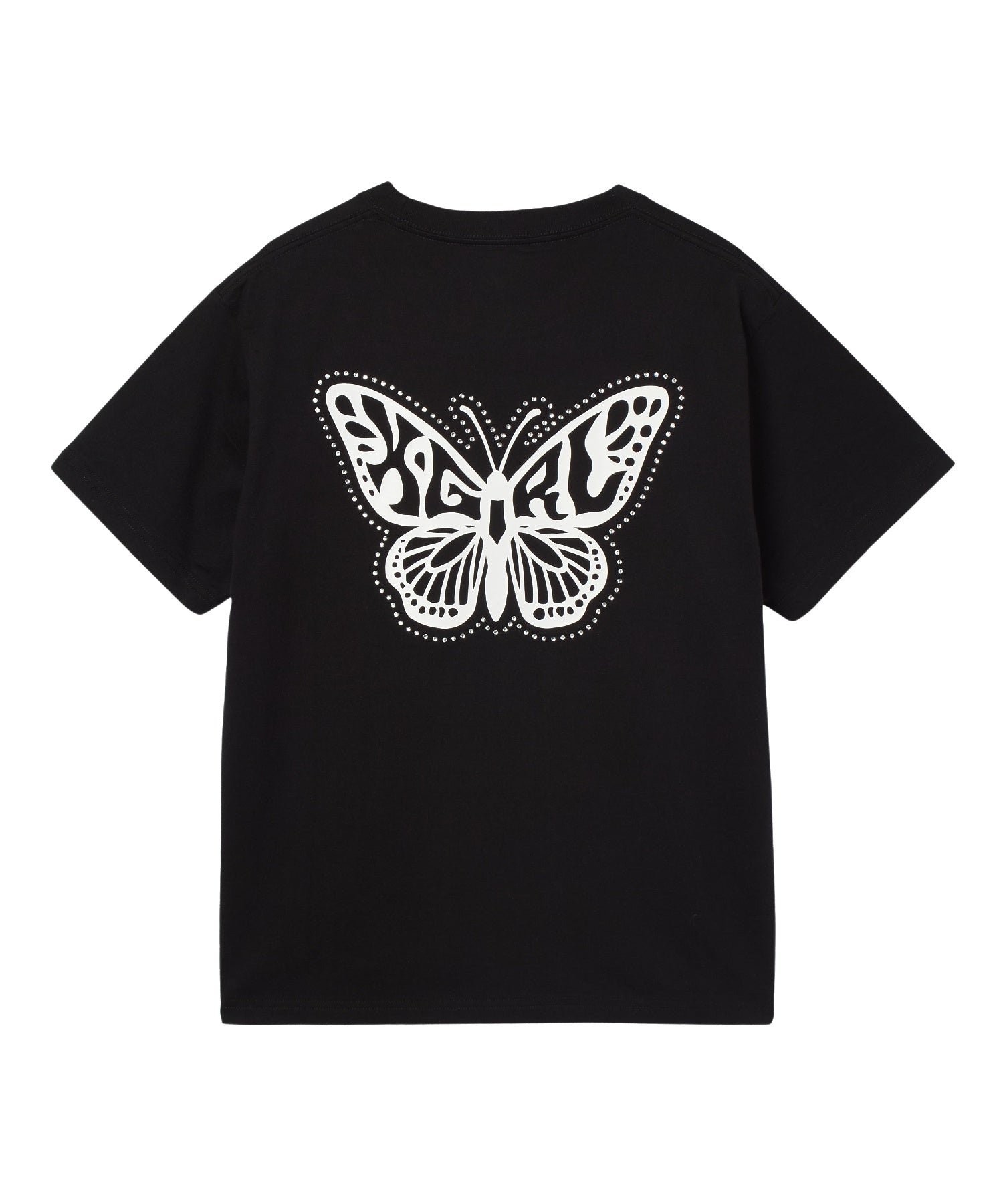 RHINESTONE AND BUTTERFLY LOGO S/S TEE