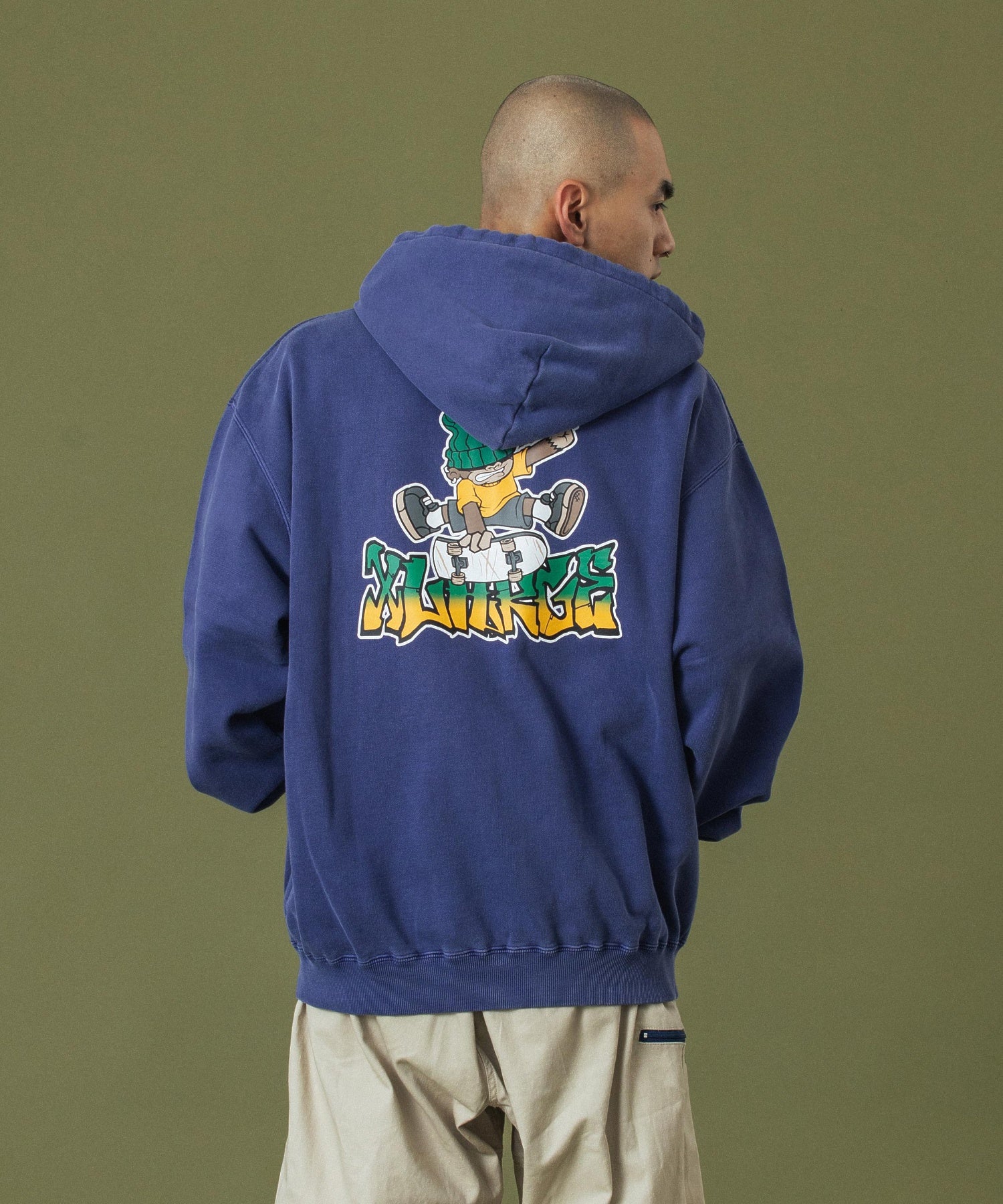 PIGMENTDYE INDY GRAB ZIP HOODED SWEAT SHIRT