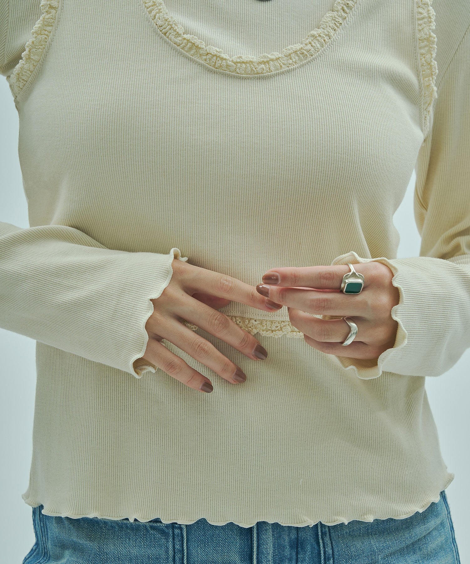 mag.by c/LAYERED RIB TOP
