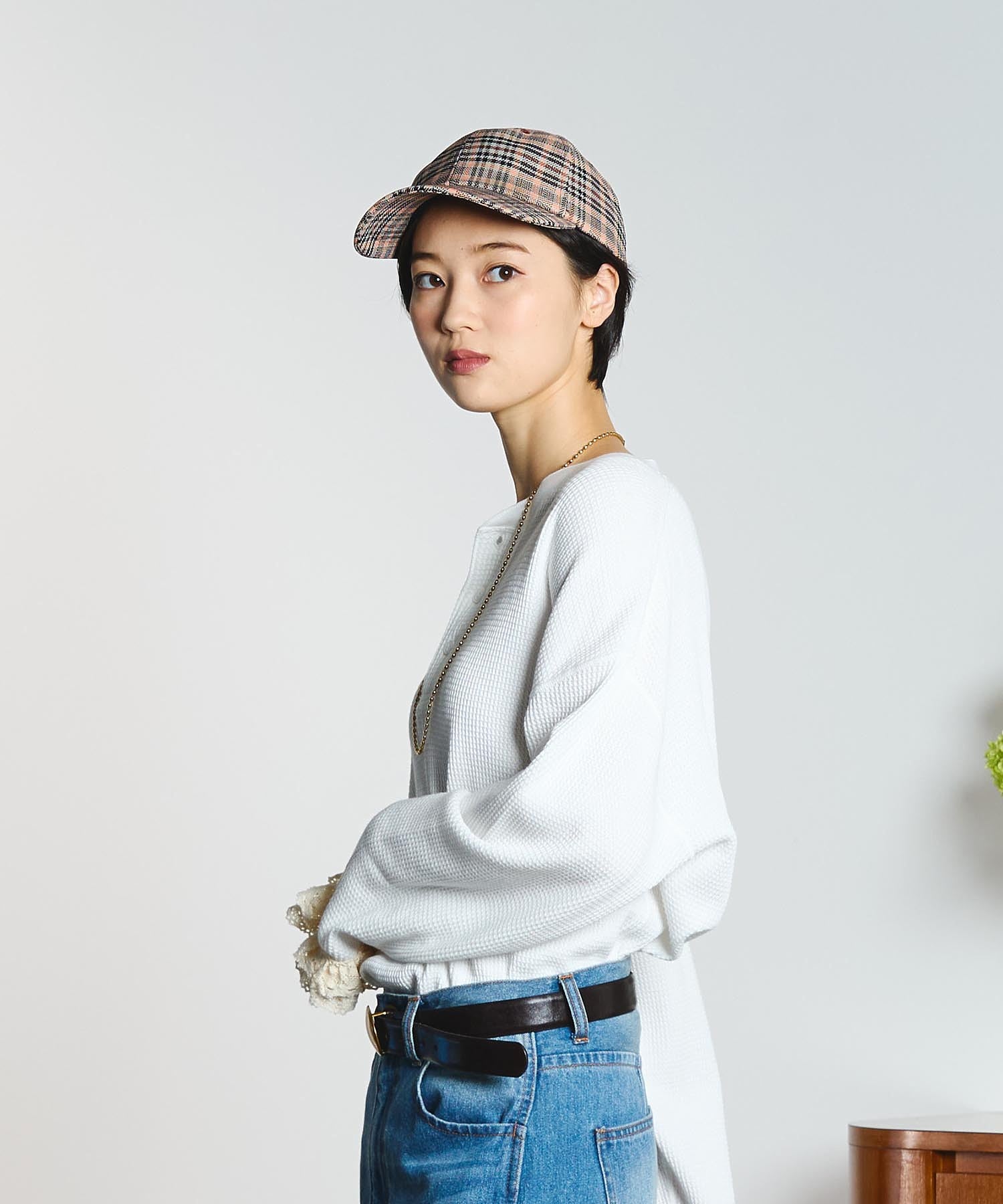 CREOLME/CHECK PATTERN CAP