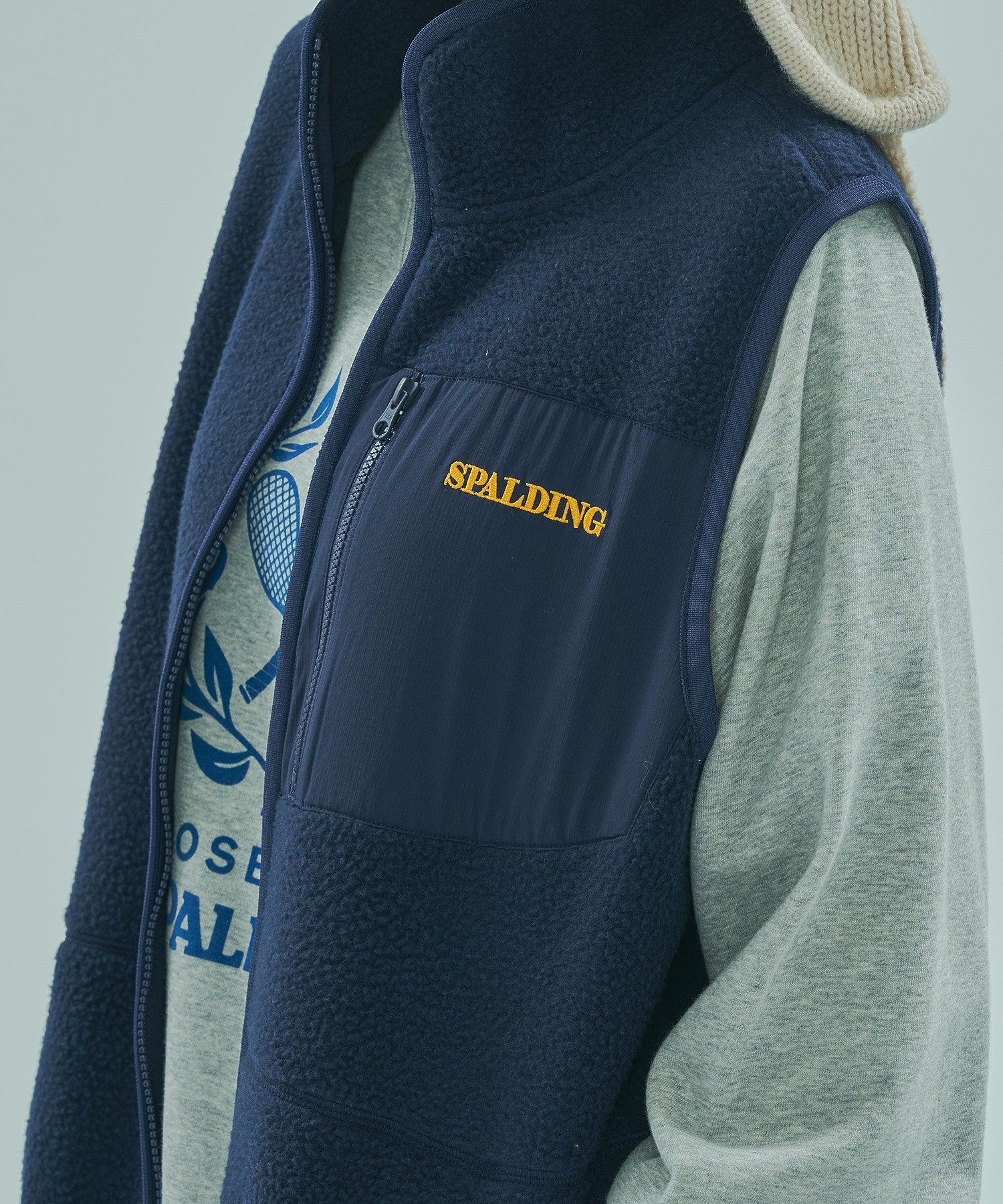 SPALDING x ROSE BUD FLEECE VEST