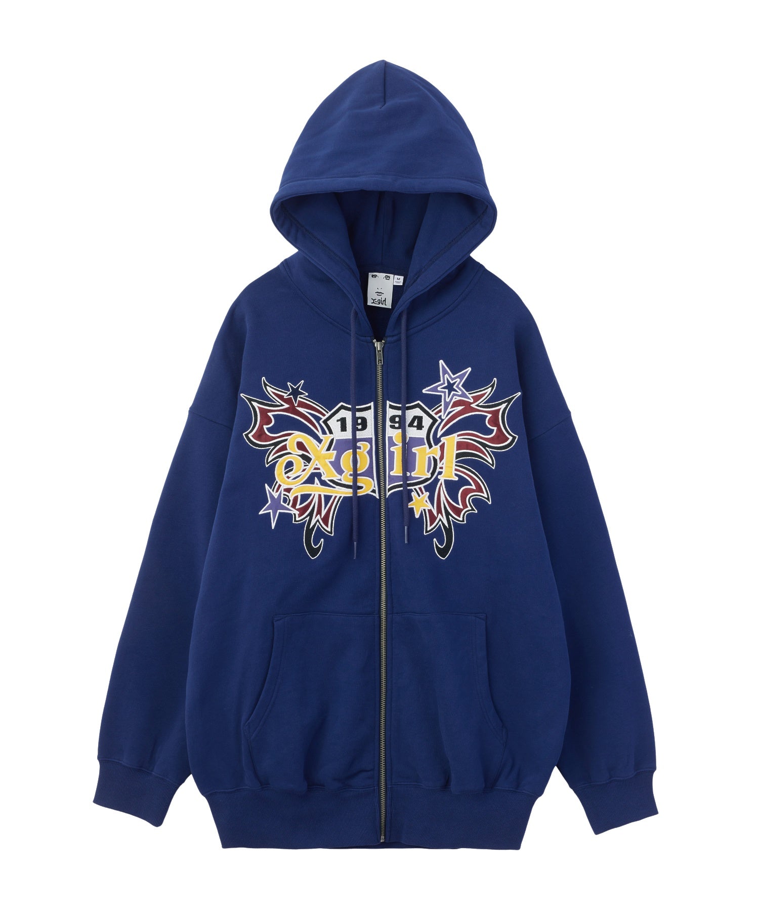 BUTTERFLY EMBLEM ZIP UP SWEAT HOODIE