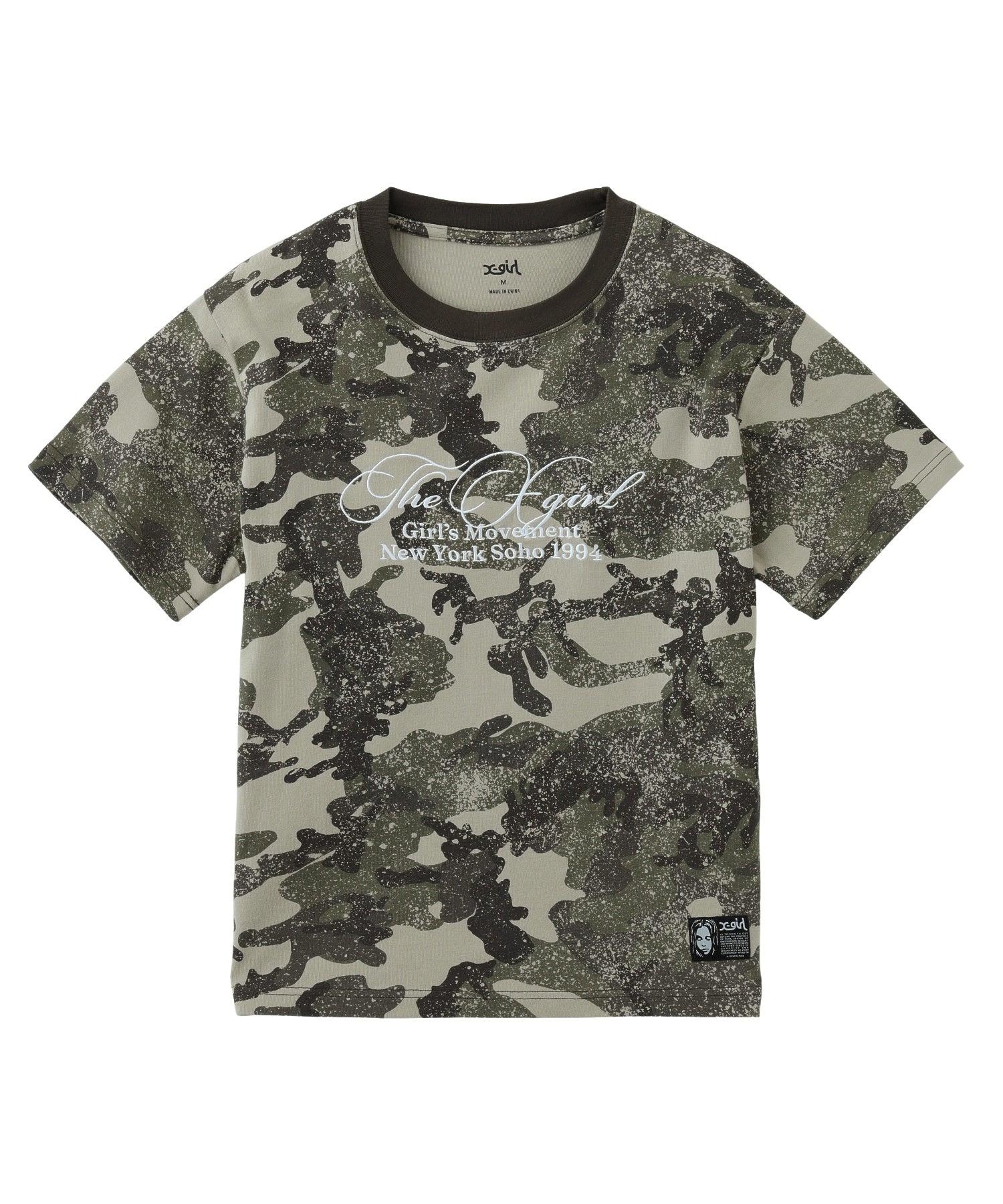 FADED CURSIVE SCRIPT LOGO CAMO S/S TEE