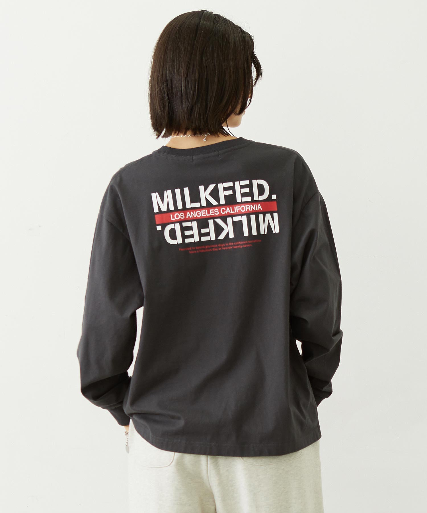 STENCIL CENTER LINE LOGO WIDE L/S TEE