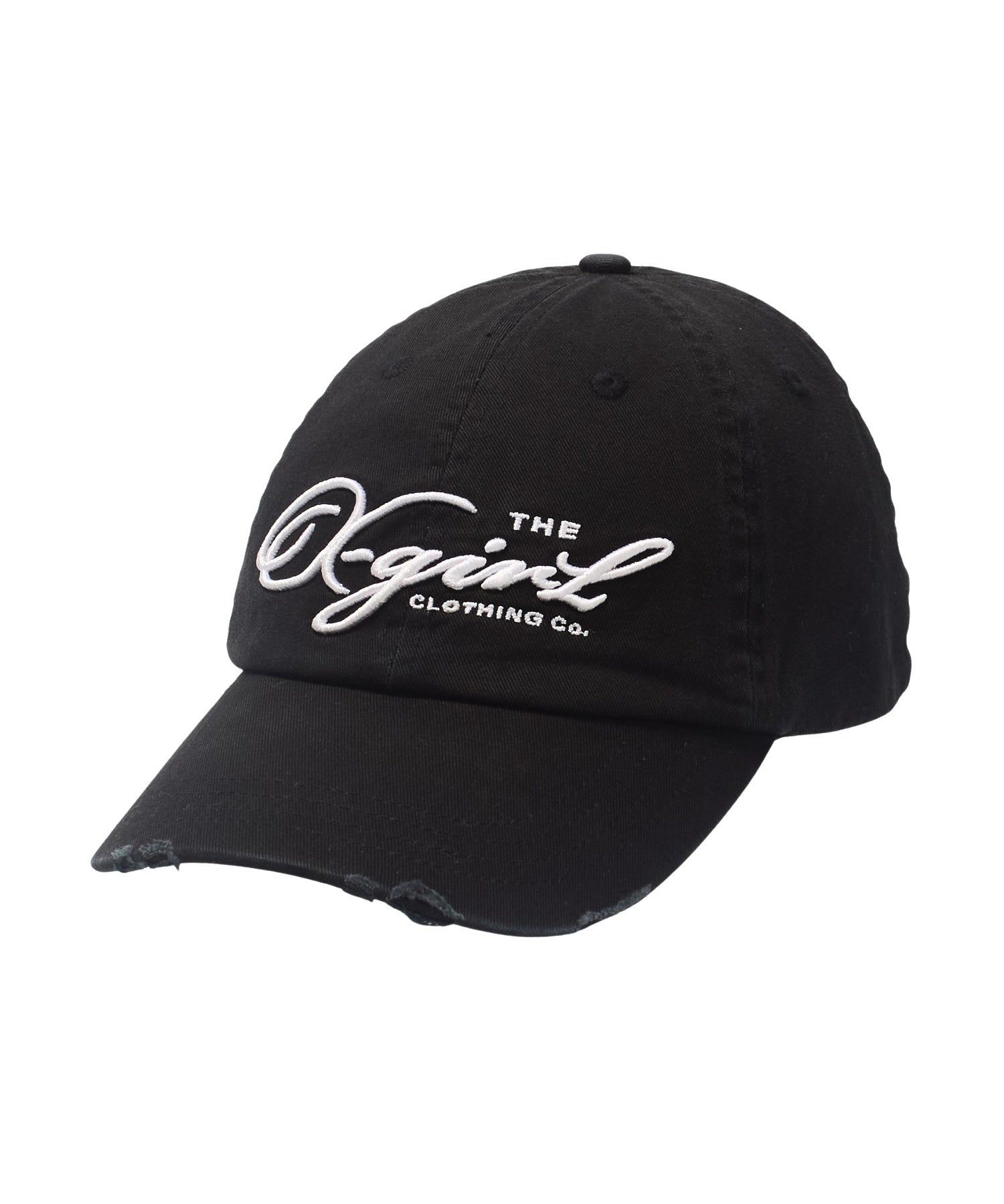 DISTRESSED SCRIPT LOGO 6PANEL CAP