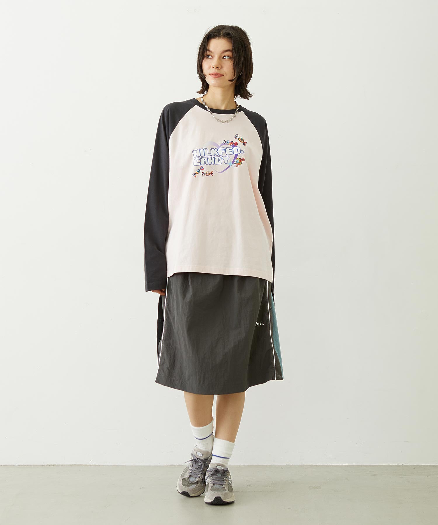 CUTOUT LOGO TRACK SKIRT