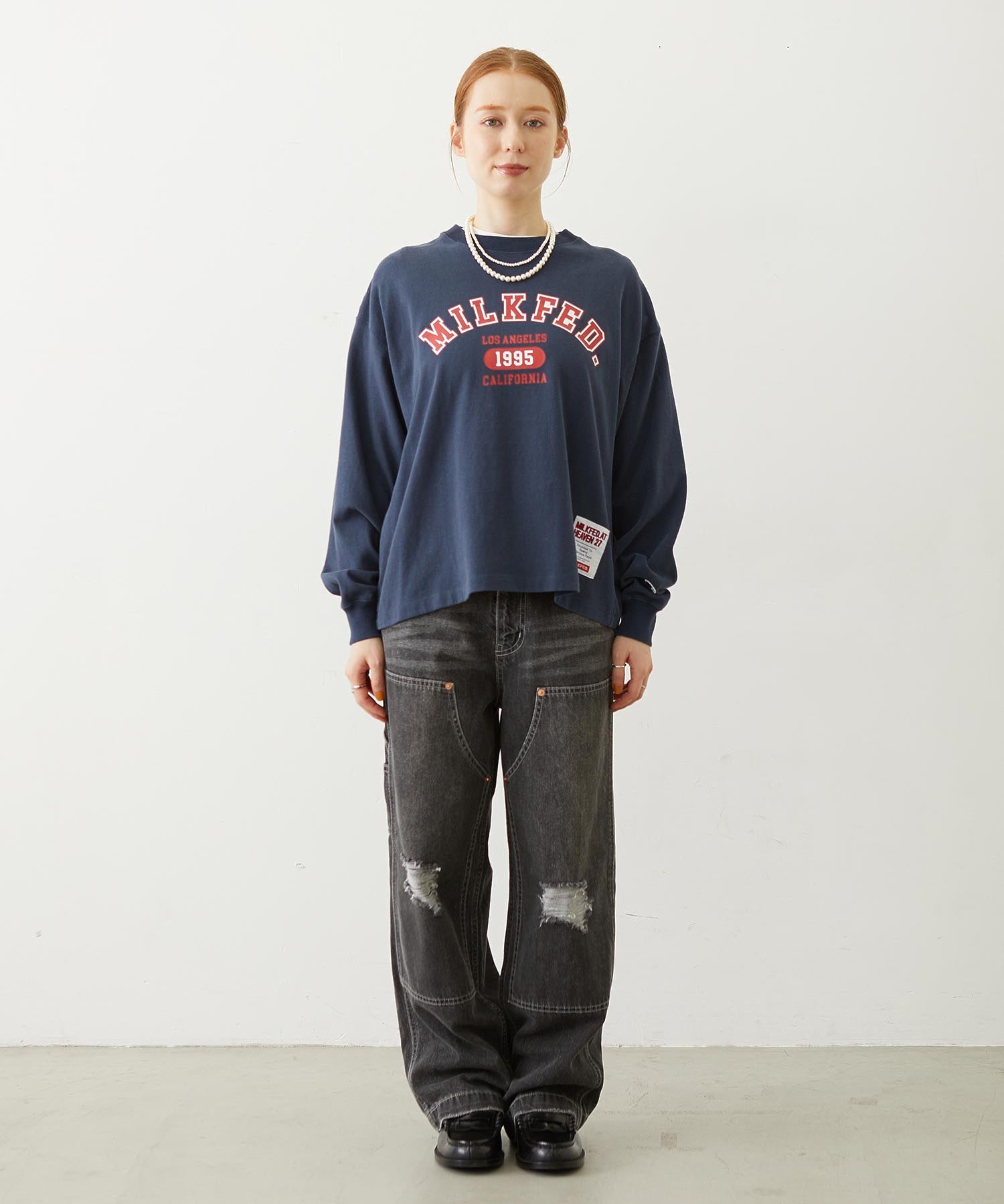 MILKFED.×CHAMPION LS TEE