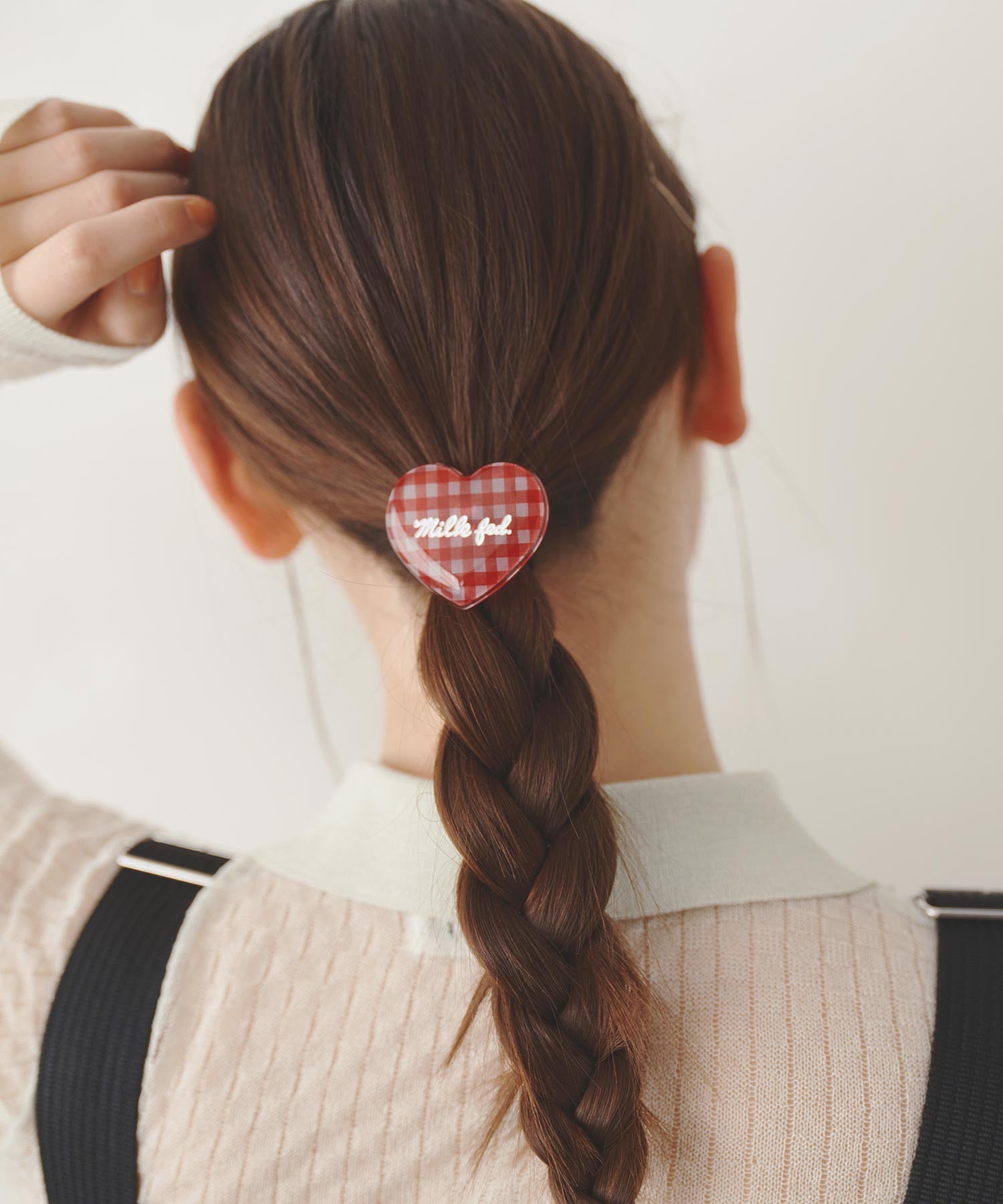 GINGHAM HEART HAIR ELASTIC