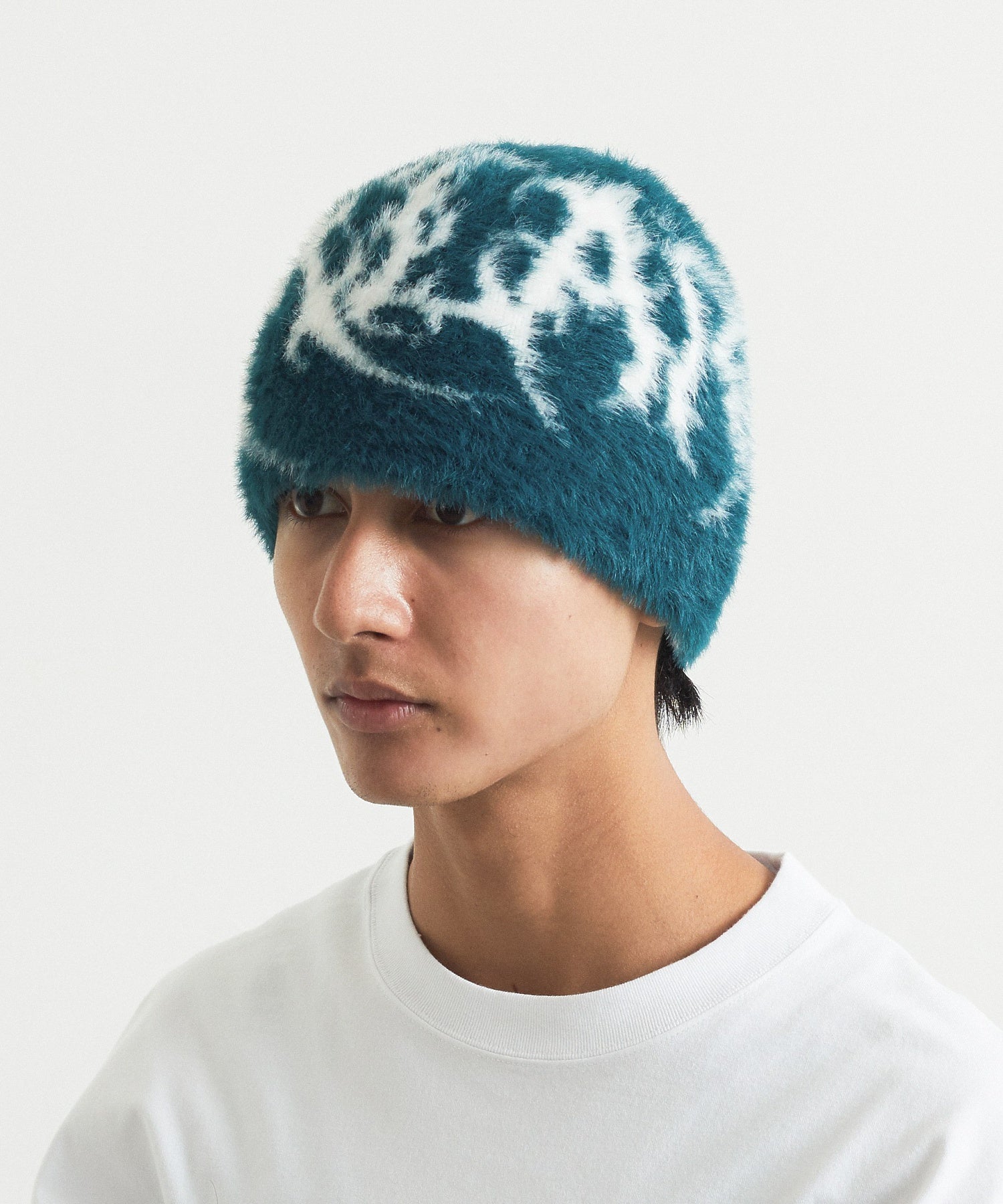 FAUX MOHAIR BEANIE