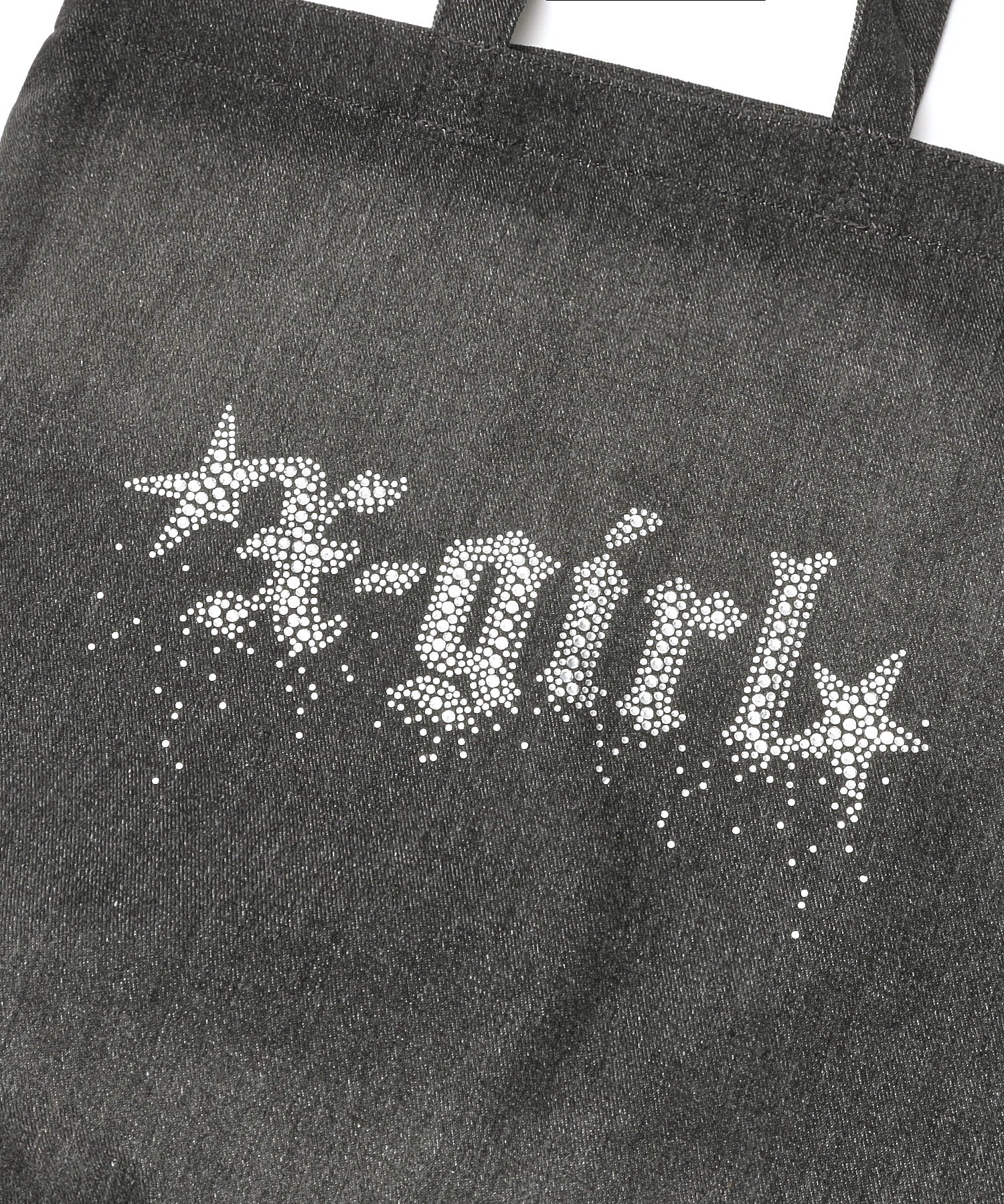 RHINESTONE STARDUST LOGO TOTE BAG