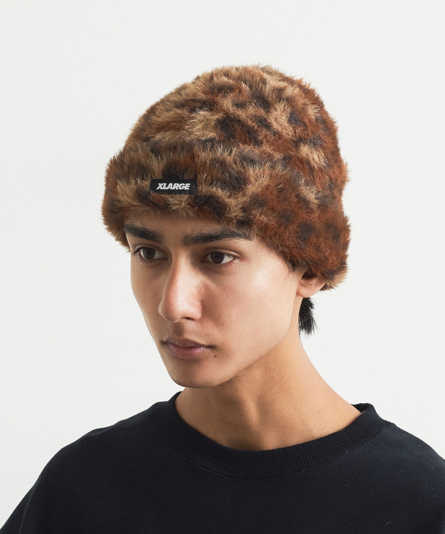 FAUX MOHAIR CUFF BEANIE