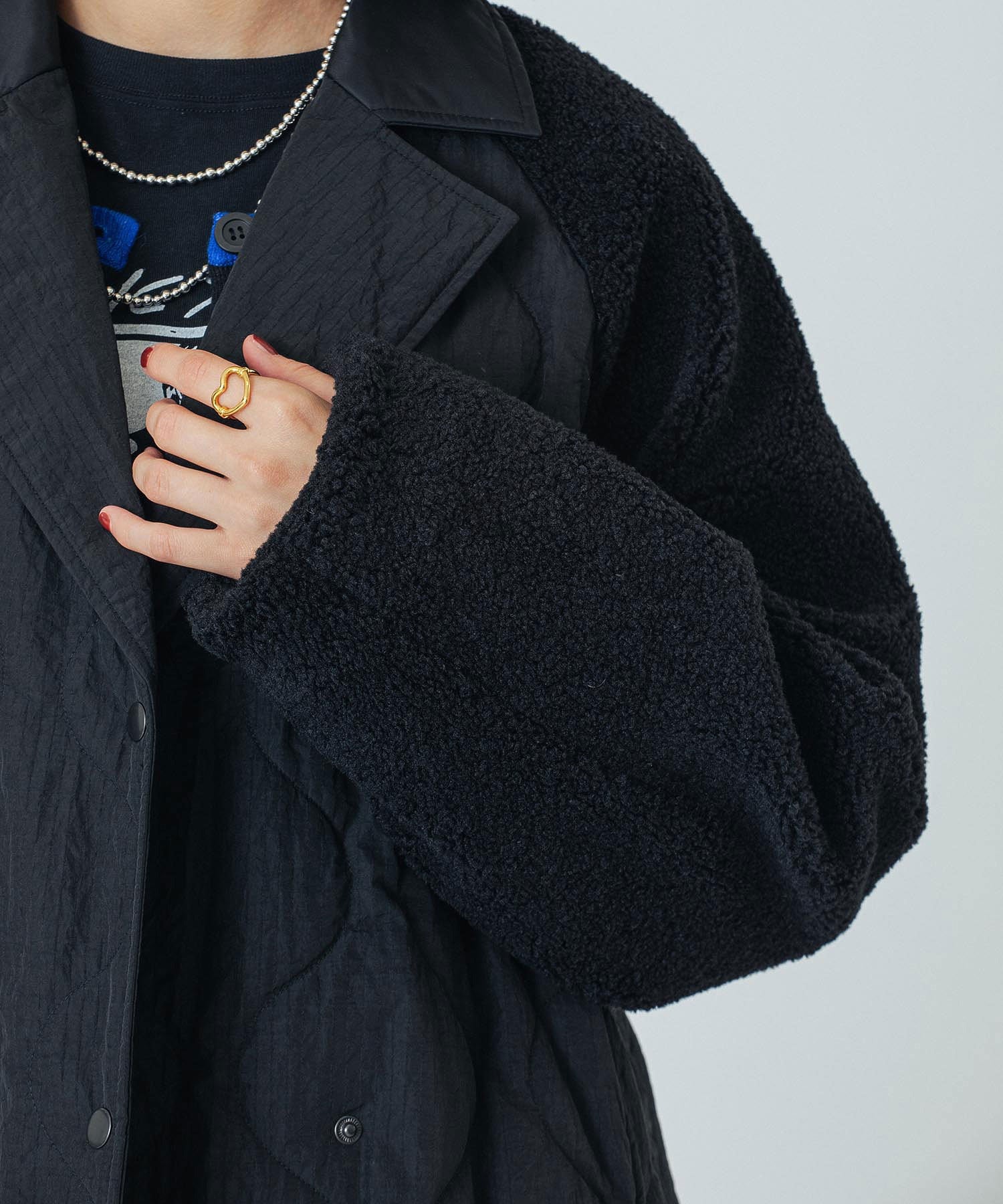 CREOLME/QUILTED LONG COAT
