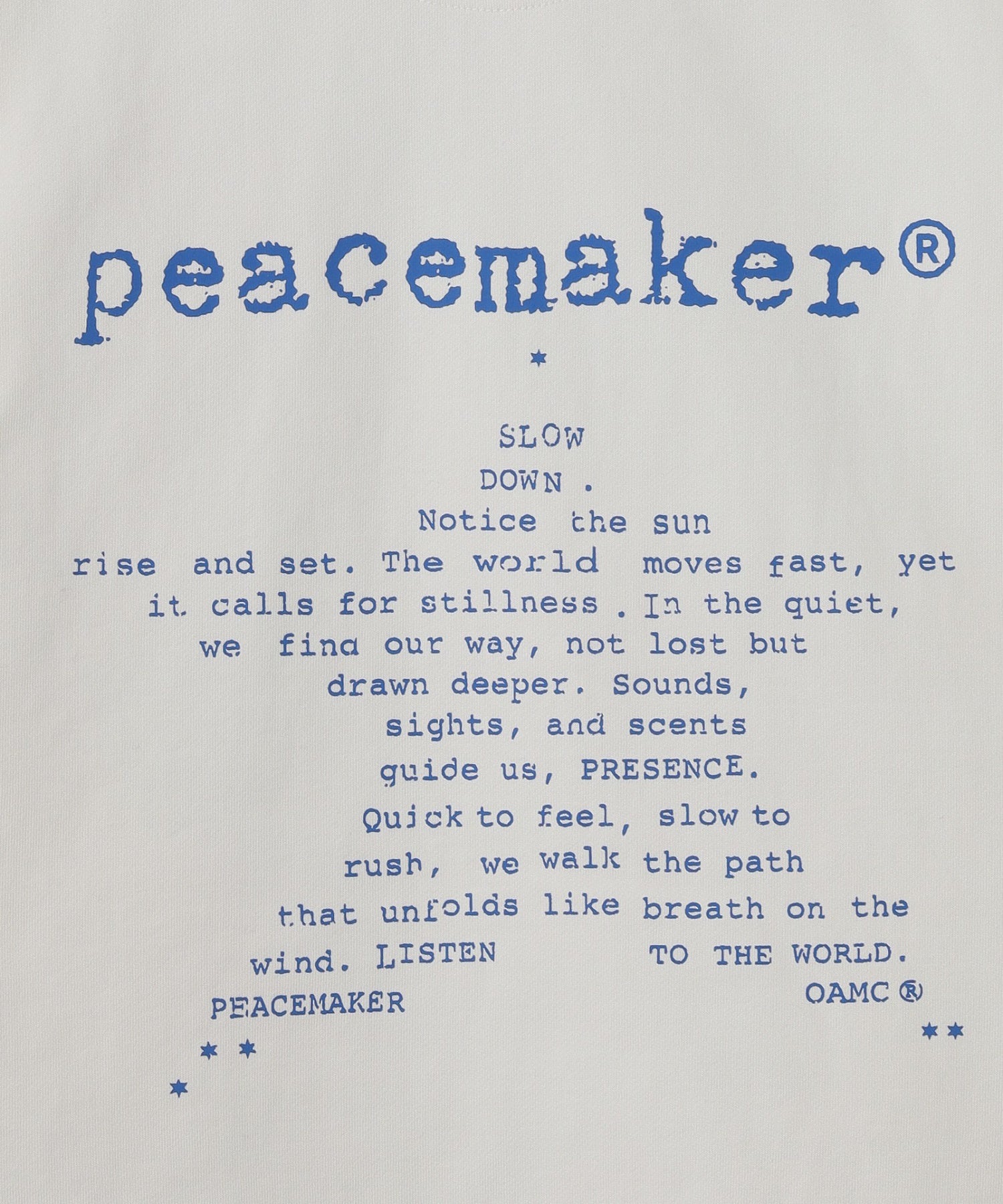 PEACEMAKER/ピースメーカー/Loose Fit Hoodie Star Print PCM2OH01LFT00201