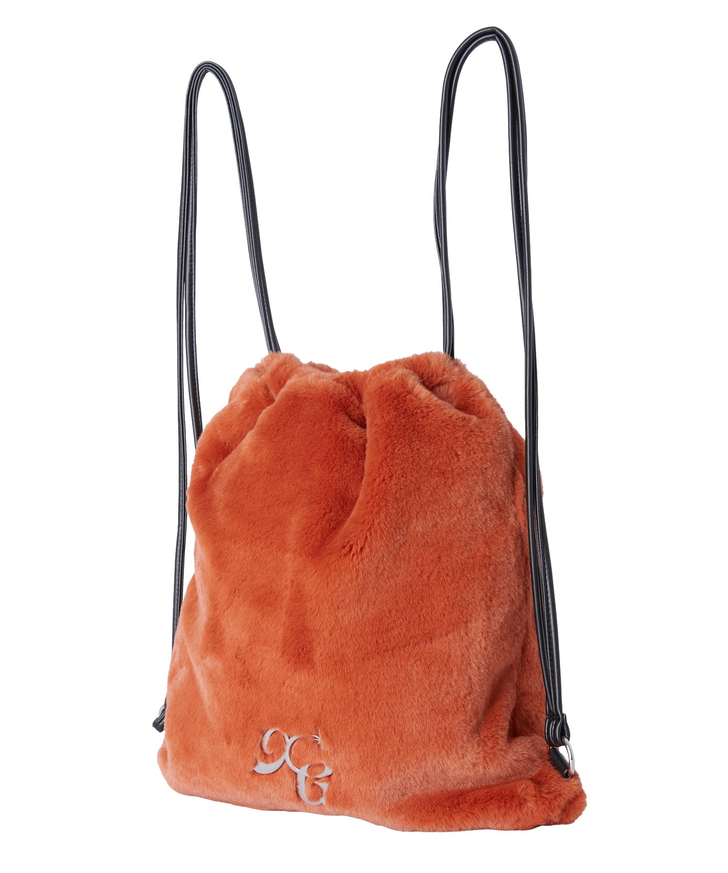 FAUX FUR METAL BUCKLE KNAPSACK