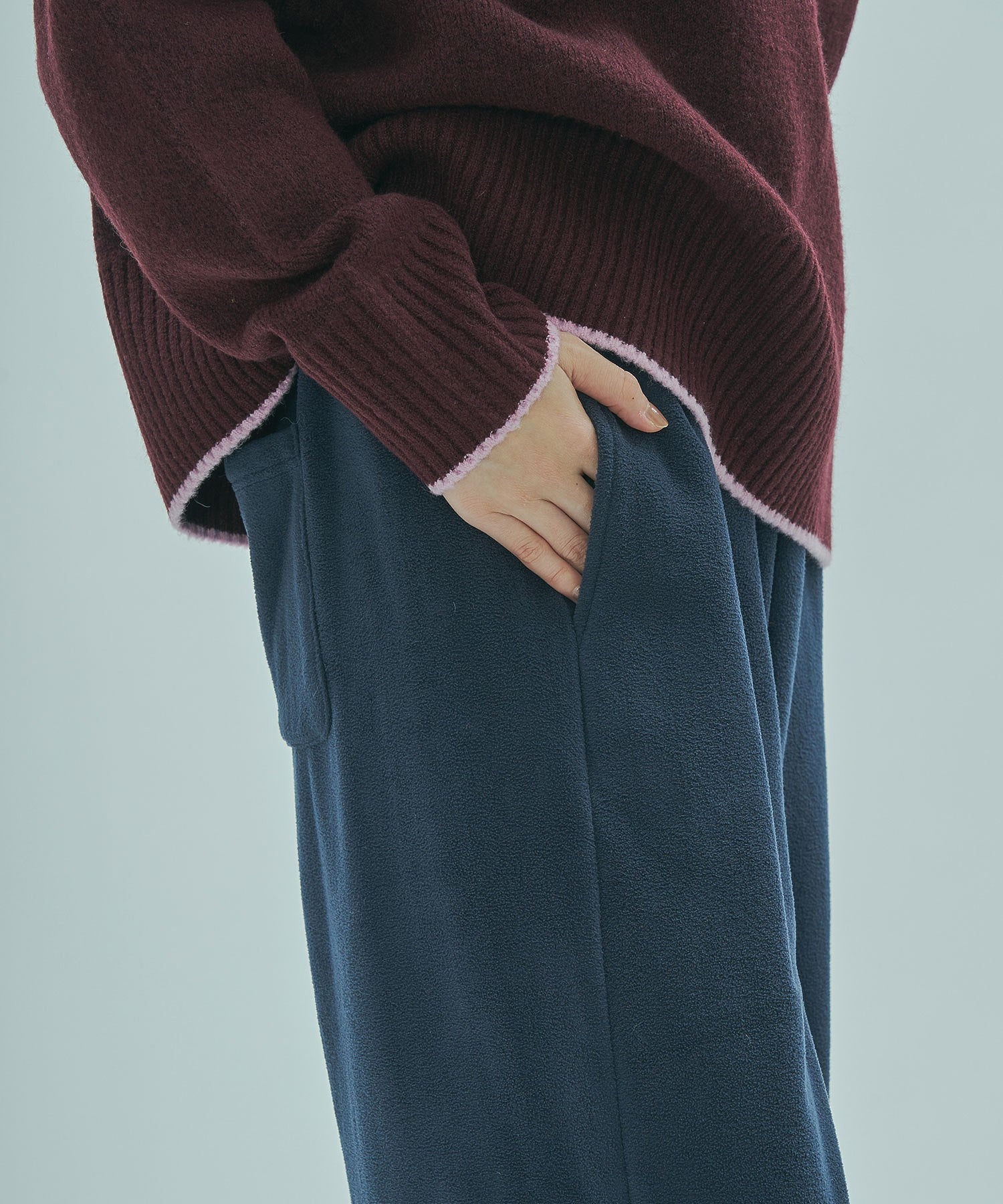 DRAWSTRING HEM BOA PANTS