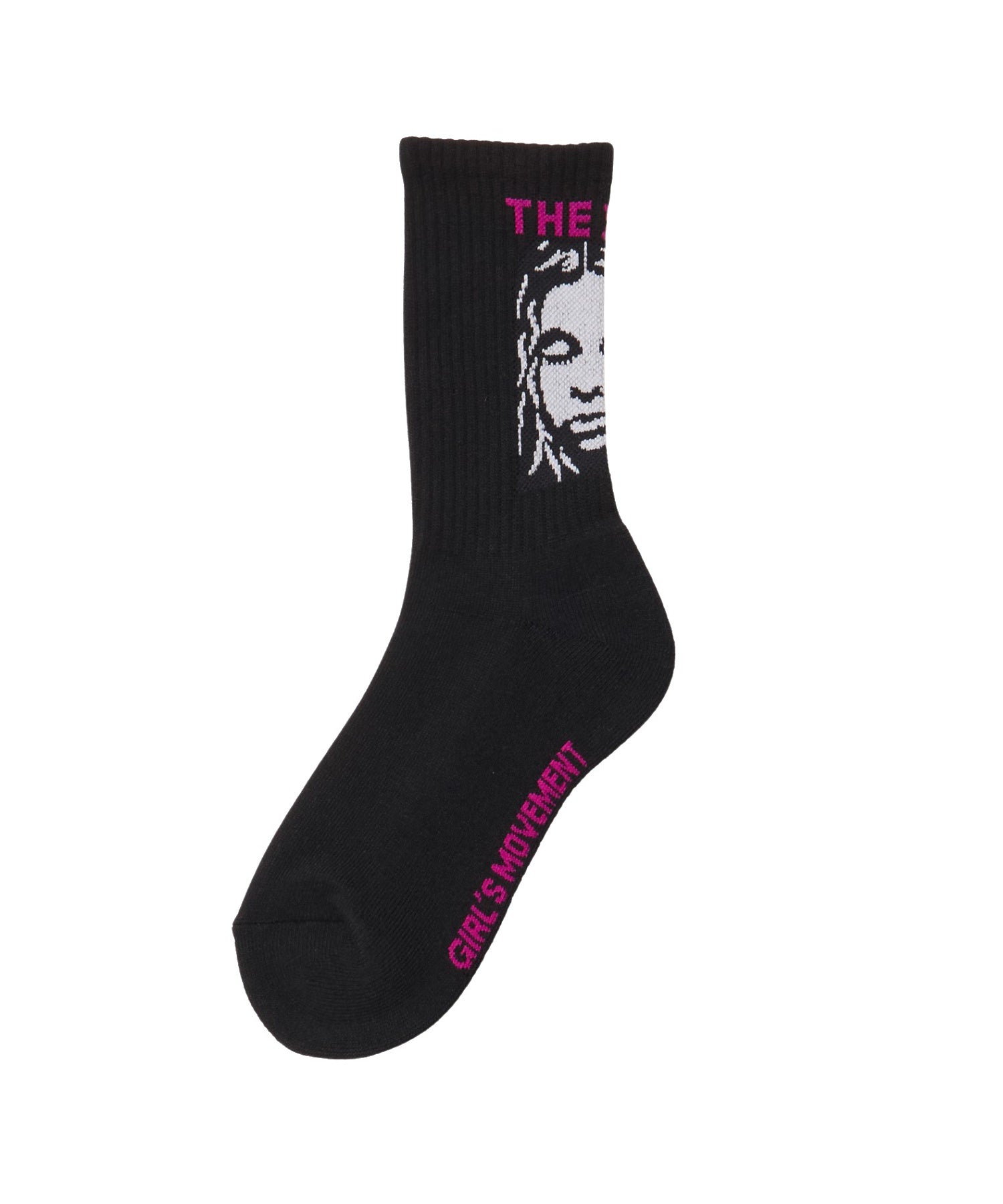 THE X-GIRL LOGO AND FACE JACQUARD RIB SOCKS