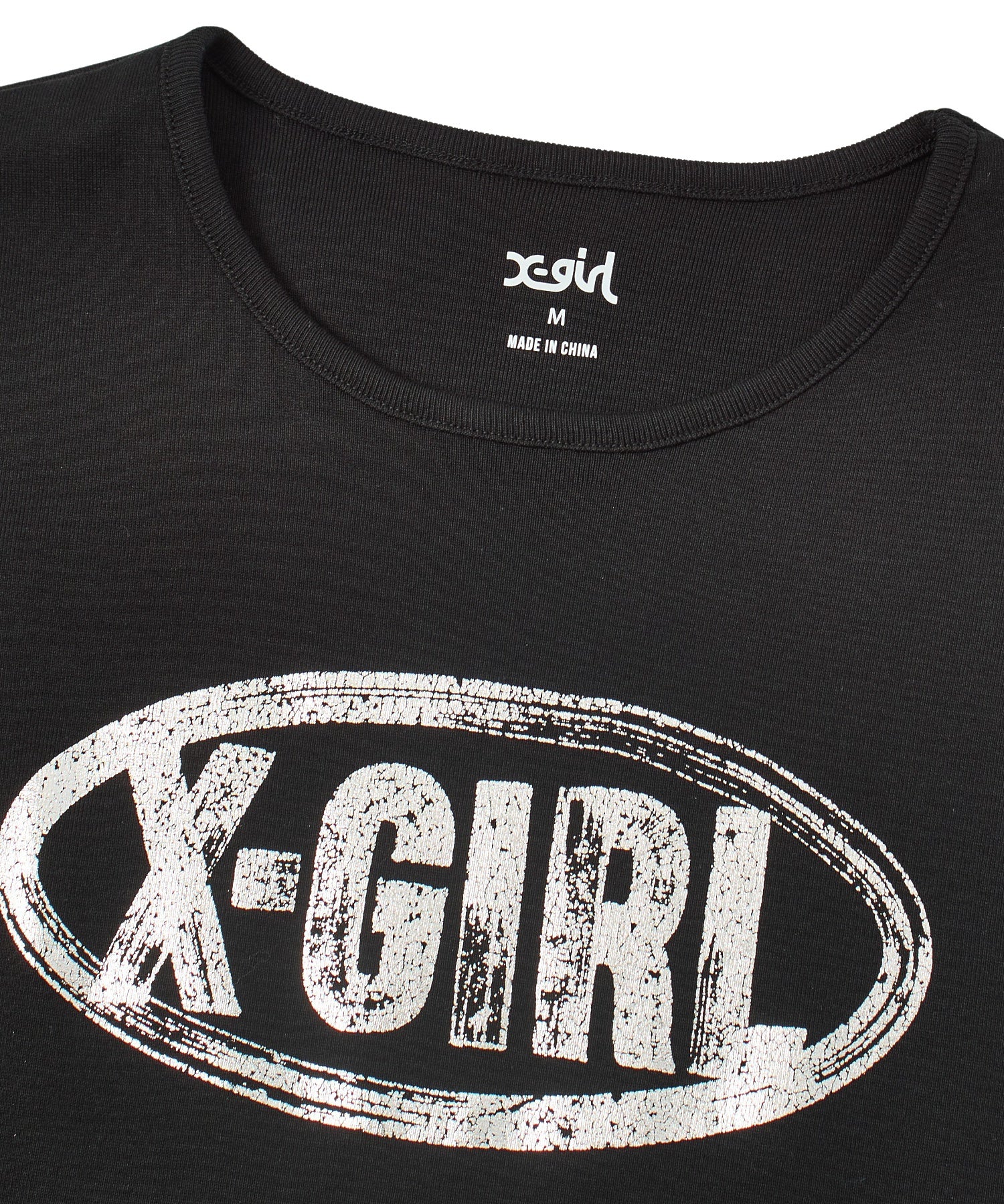 OVAL LOGO CRACKED FOIL PRINT S/S BABY TEE