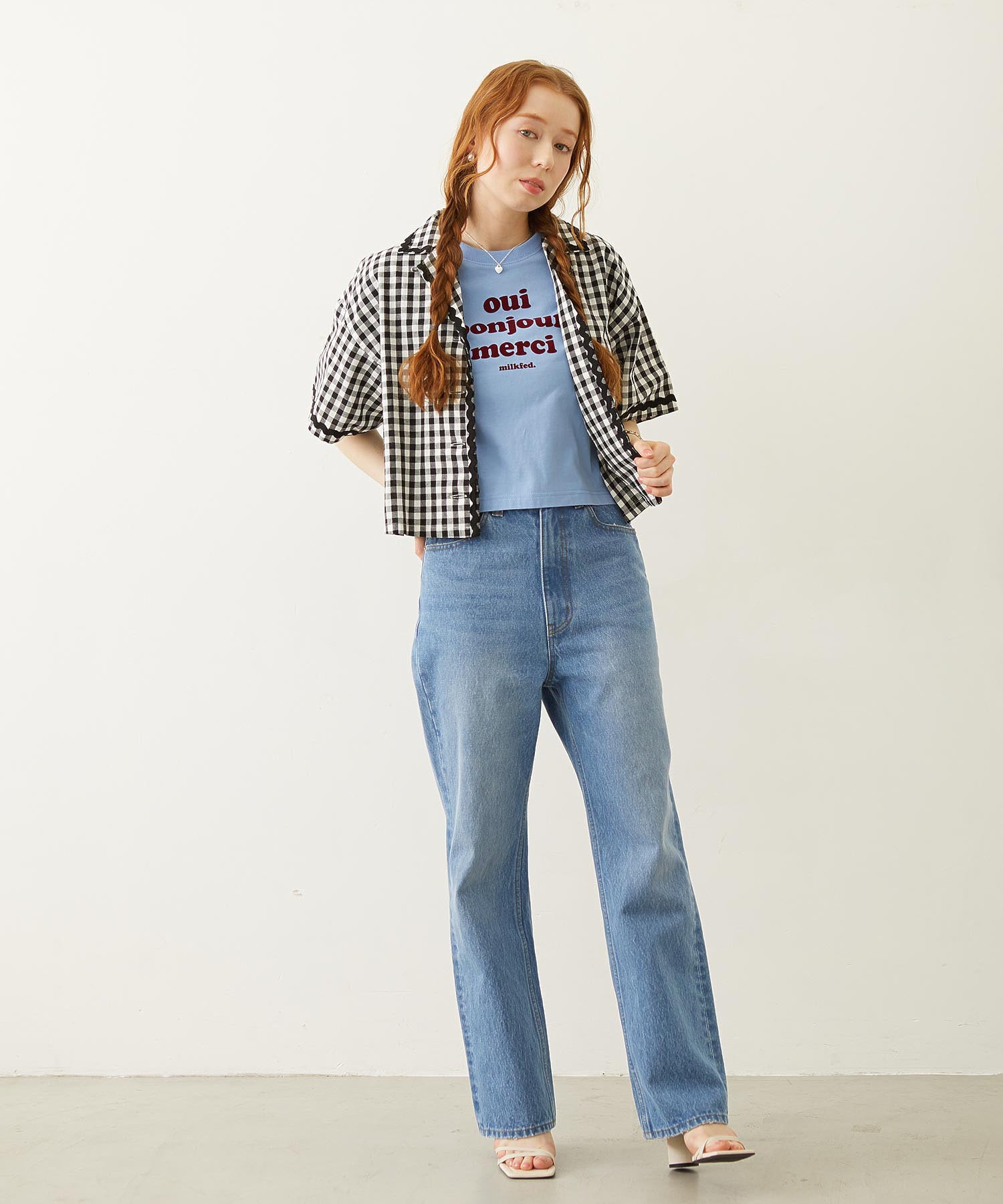 TRIMMED GINGHAM CHECK SHIRT