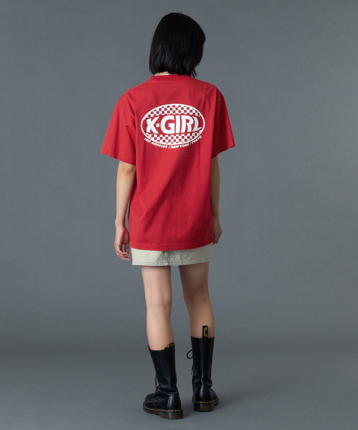 CHECKER OVAL LOGO POCKET S/S TEE
