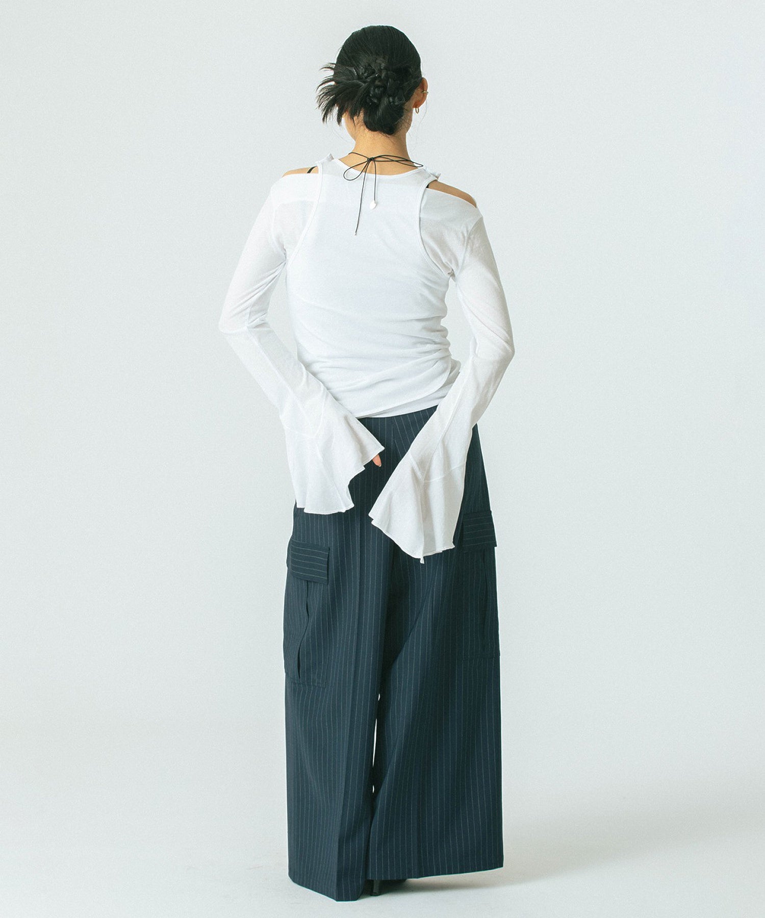 CREOLME/SUITING WIDE PANTS