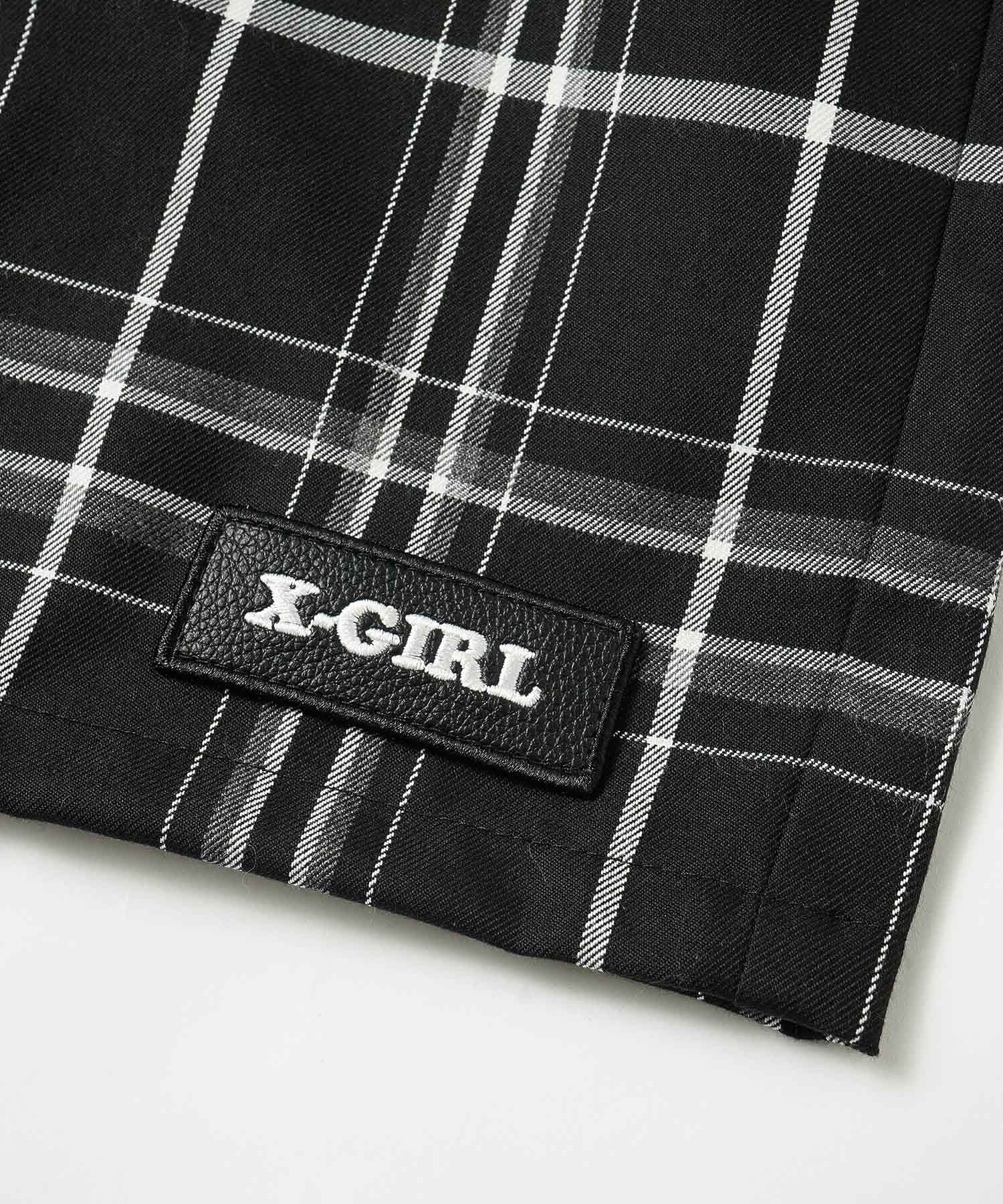 PLAID ZIP UP SHIRT X-girl