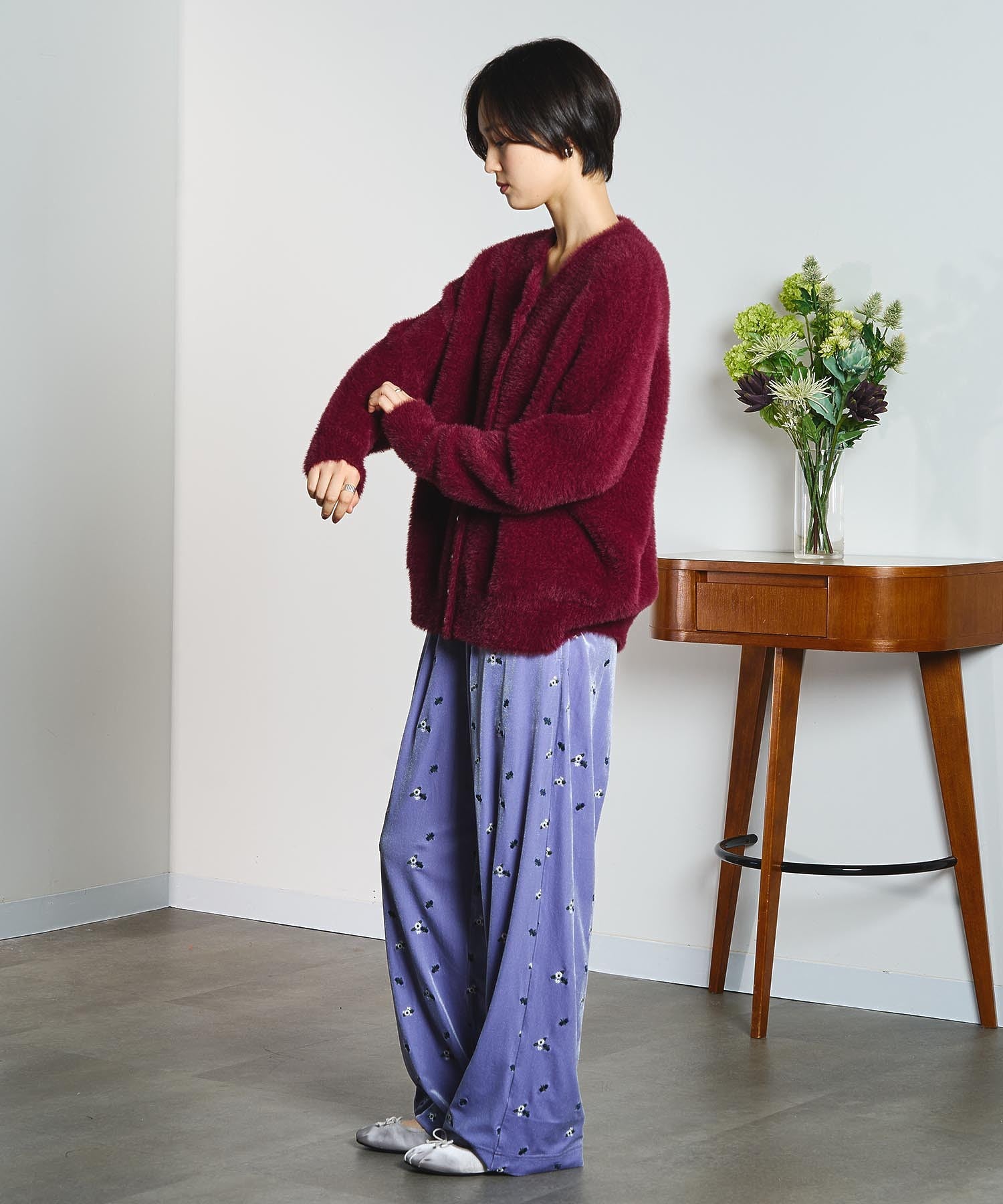 GENE HEAVENS/COTTON PEARL BUTTON CARDIGAN
